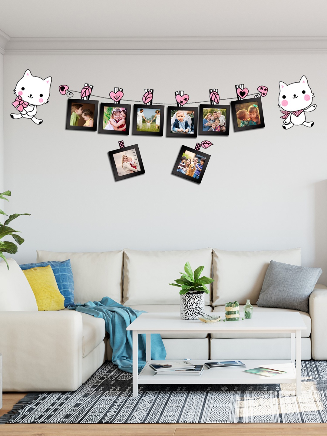 

Art Street Black Solid Set Of 8 Wall Photo Frames