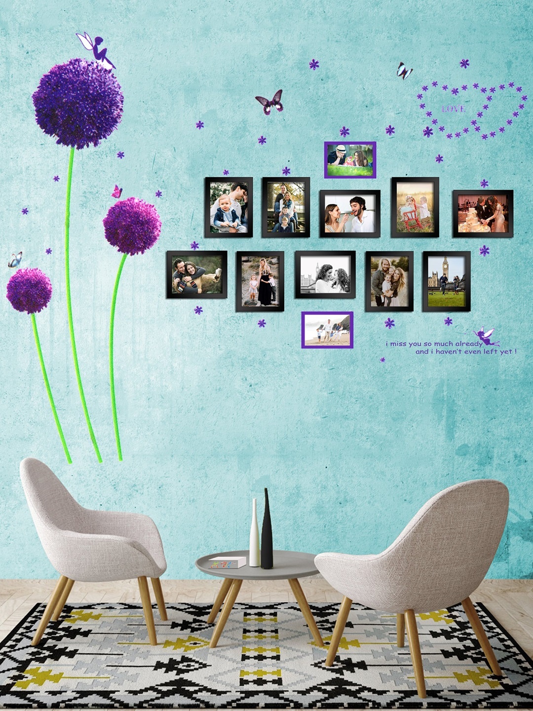 

Art Street Black Solid Set Of 10 Wall Photo Frames