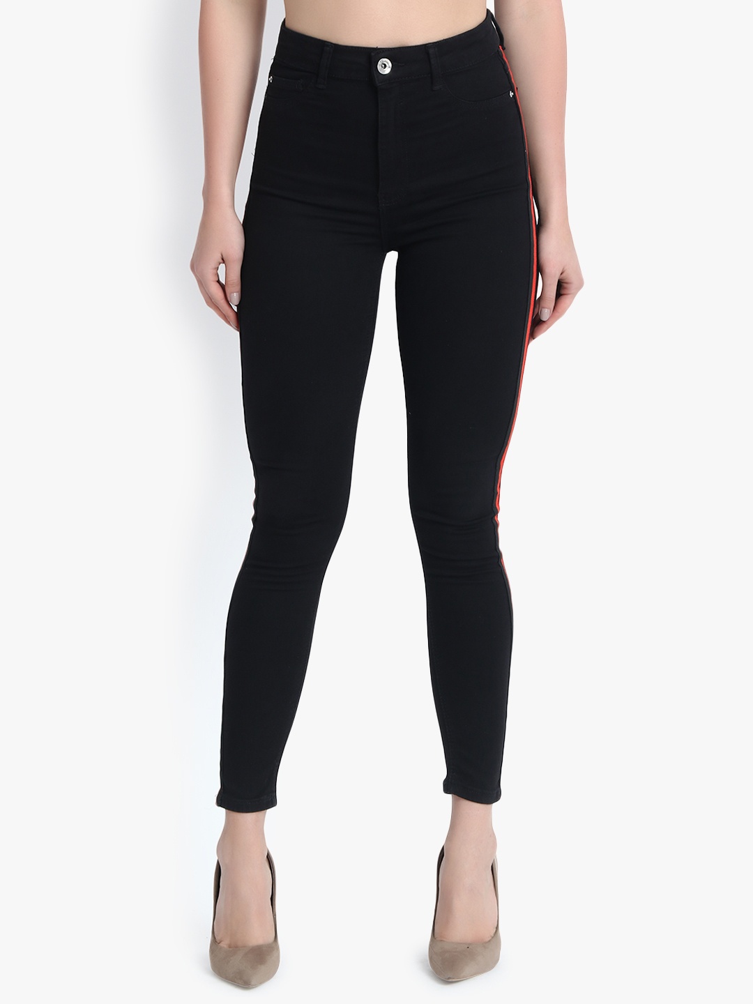 

Kotty Women Black Skinny Fit High-Rise Clean Look Jeans