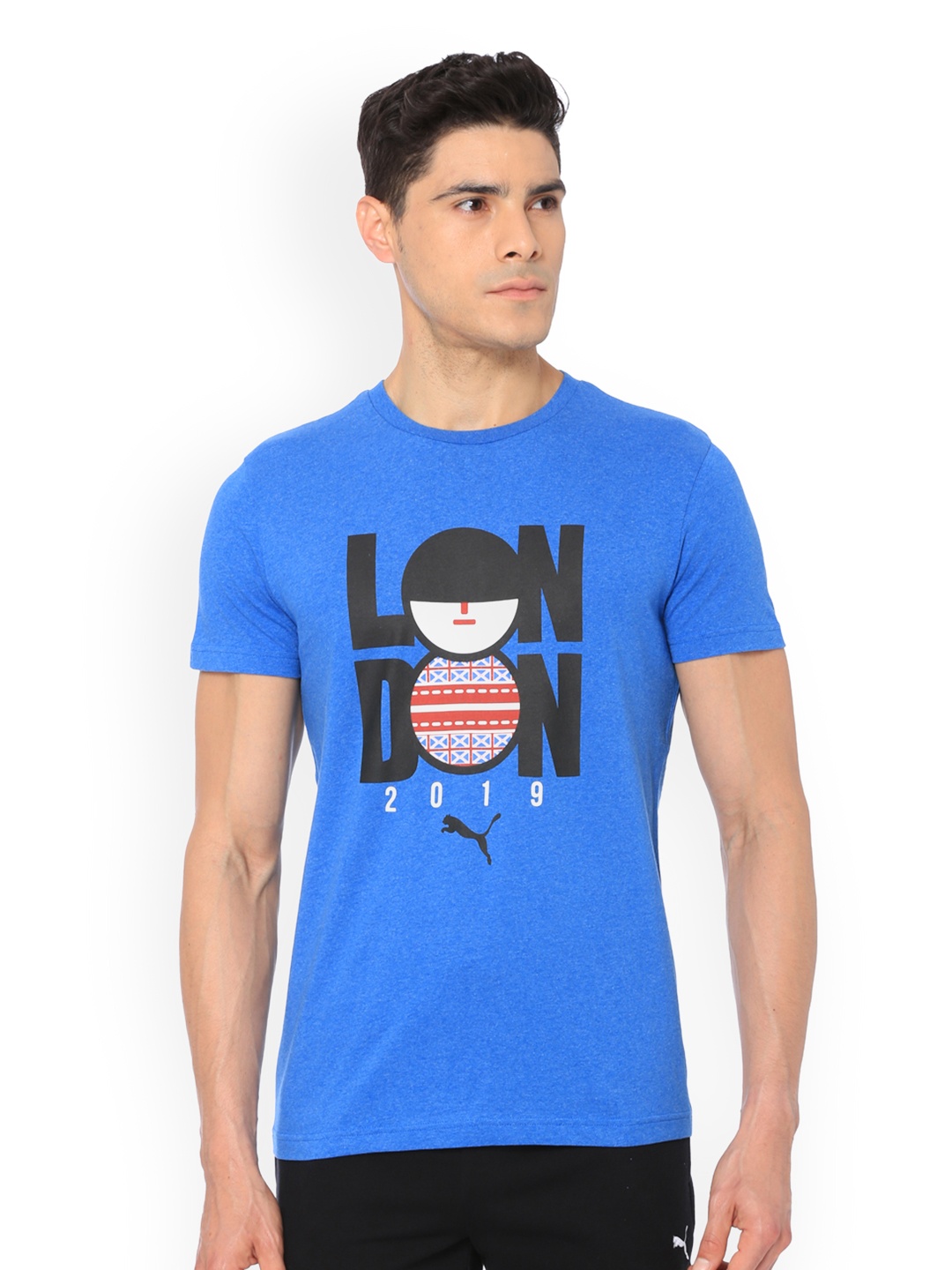 

Puma Men Blue one8 Cricket Championship Printed Round Neck T-shirt