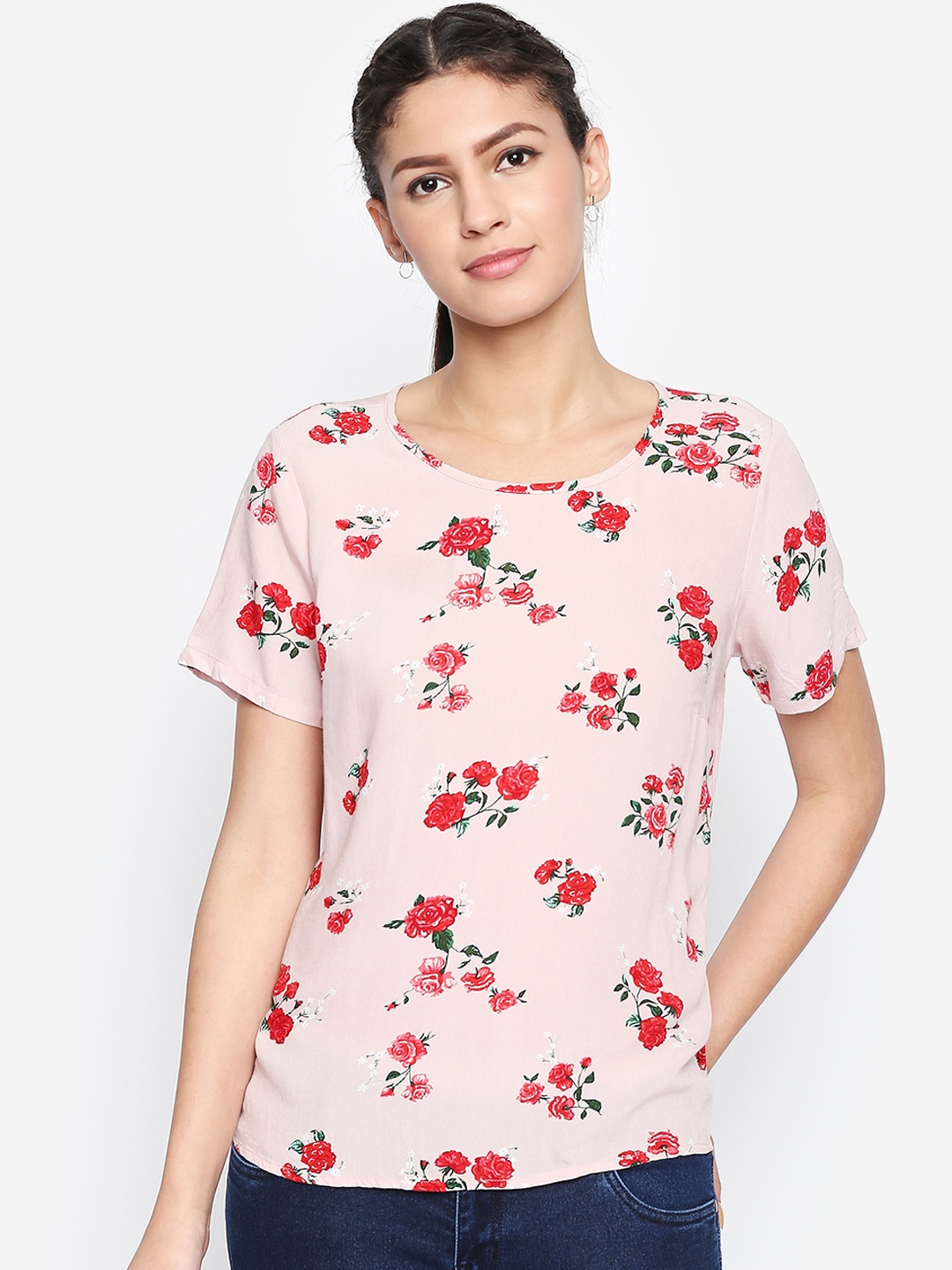 

Honey by Pantaloons Women Pink Printed Top