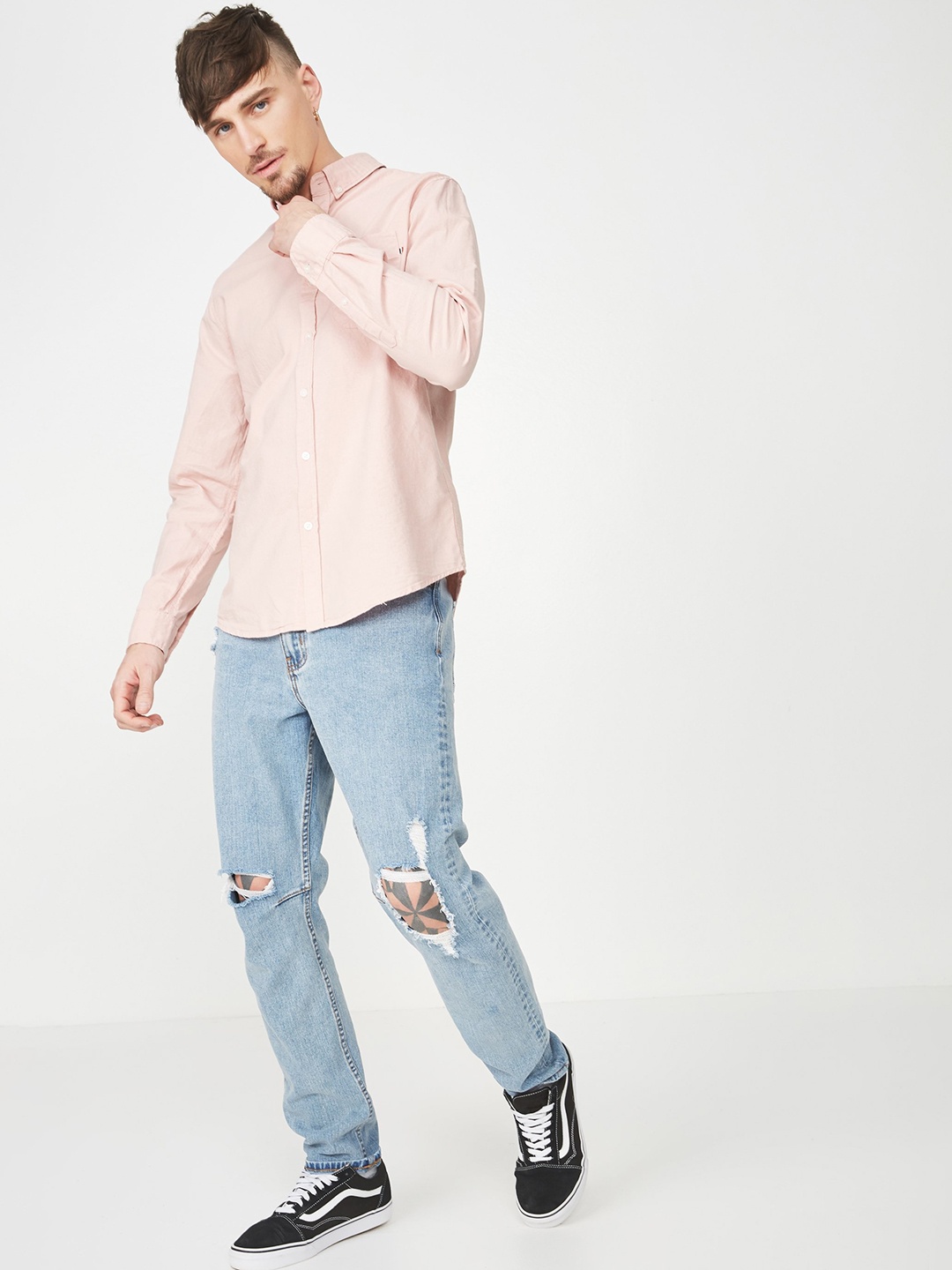 

COTTON ON Men Pink Regular Fit Solid Casual Shirt