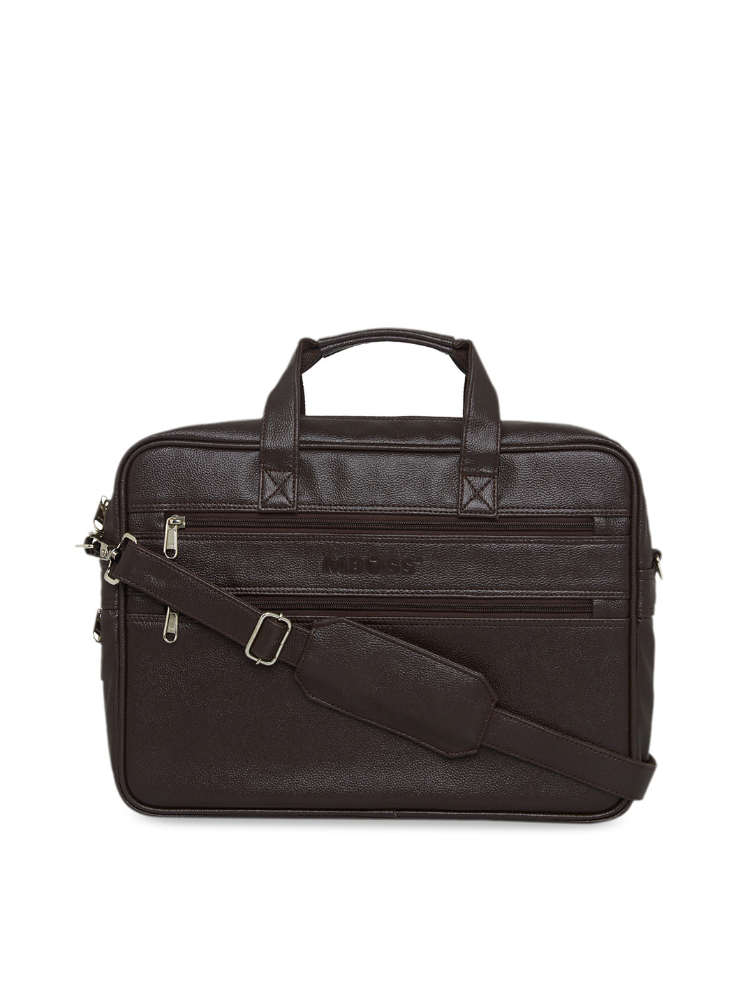 

MBOSS Unisex Brown Solid Laptop Bag