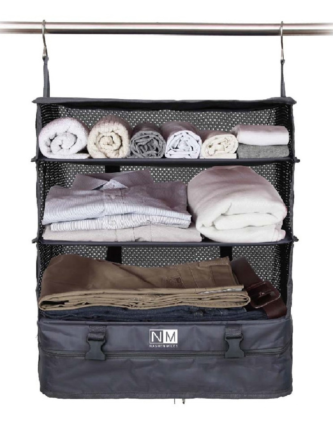 

Nasher Miles Unisex Grey Solid Travel Closet