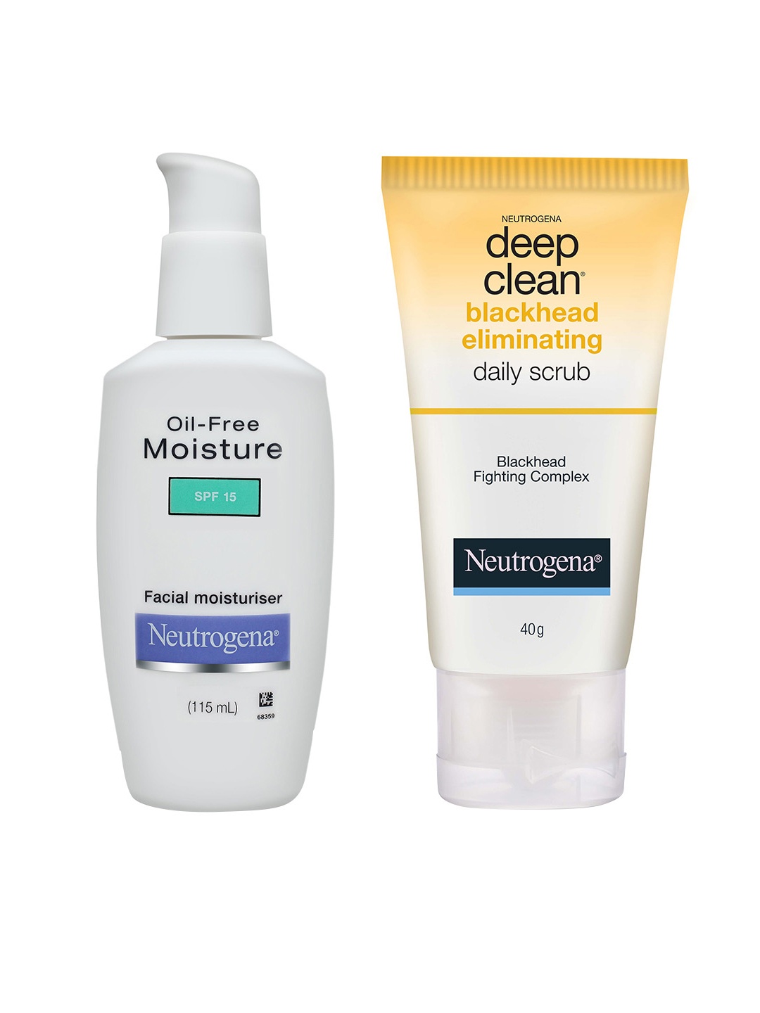 

Neutrogena Unisex Set of Deep Clean Daily Scrub & Oil-Free Moisturizer, White