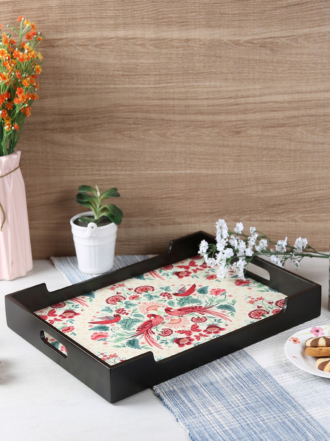 

Reinvention Factory Black Printed Large Serving Tray