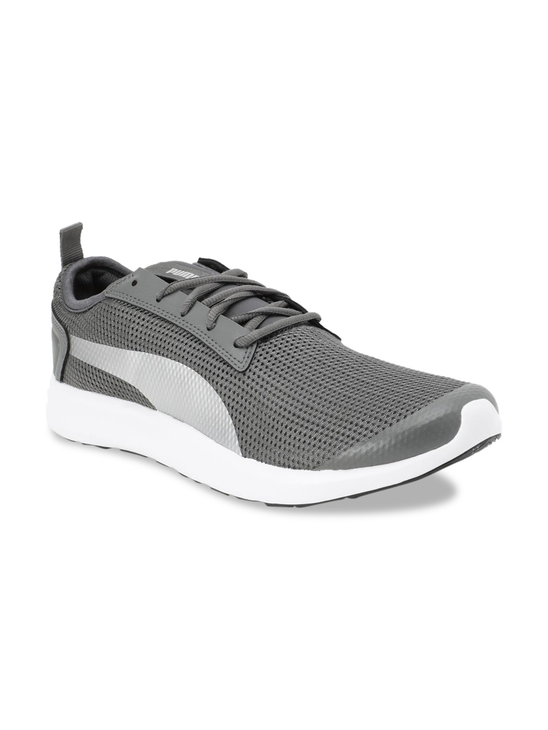 

Puma Unisex Grey Mesh Mid-Top Running Breakout v2 Shoes