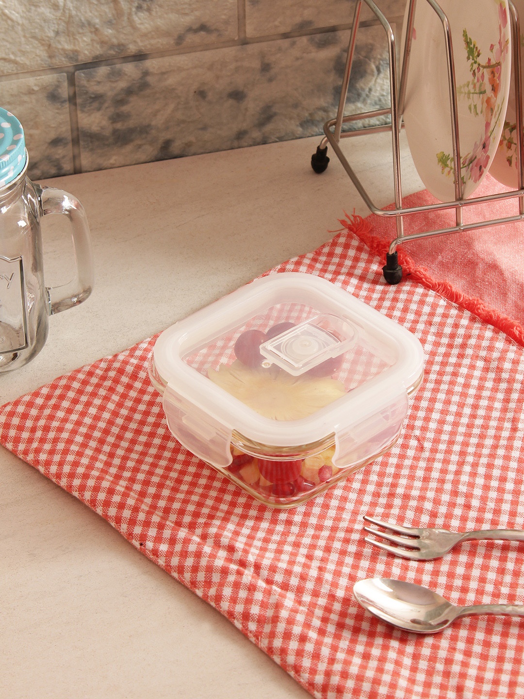 

Femora Set of 3 Transparent Borosilicate Glass Food Containers