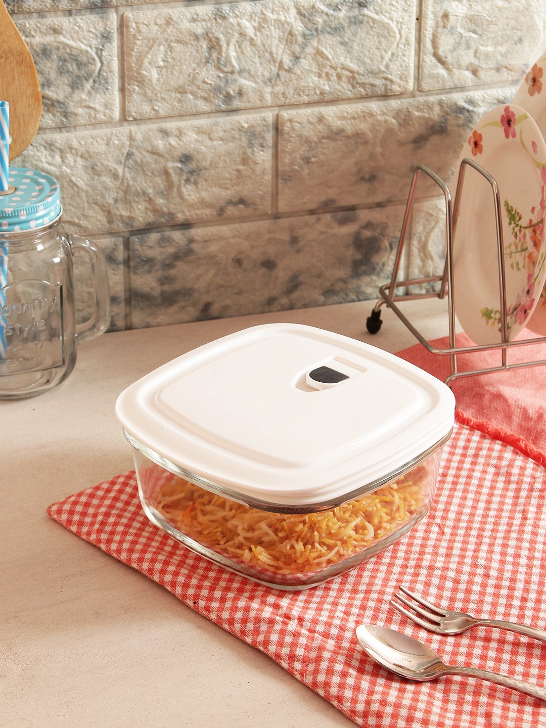 

Femora Set of 3 Transparent Borosilicate Glass Food Containers