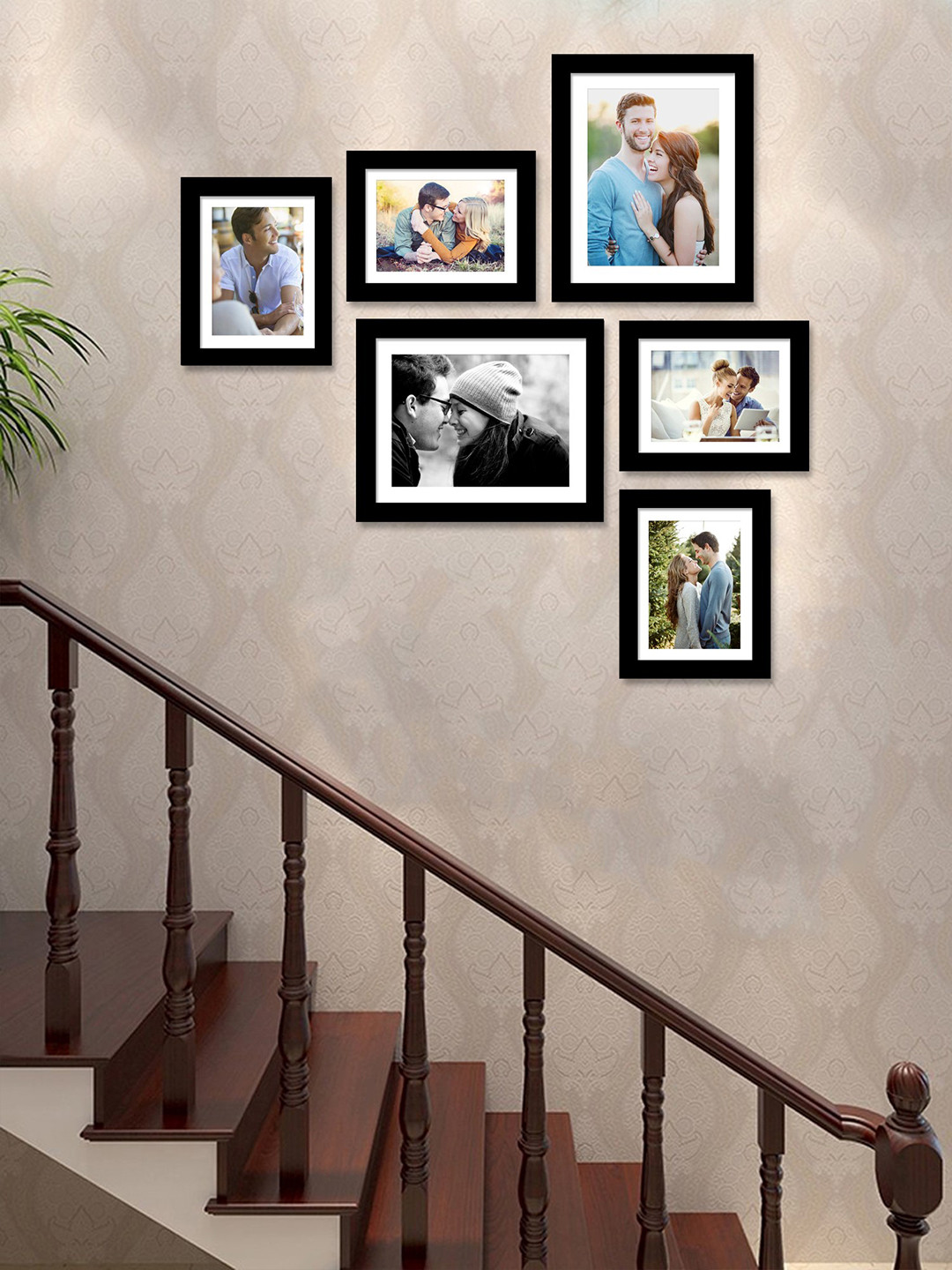 

Art Street Set of 6 Photo Frames, Black