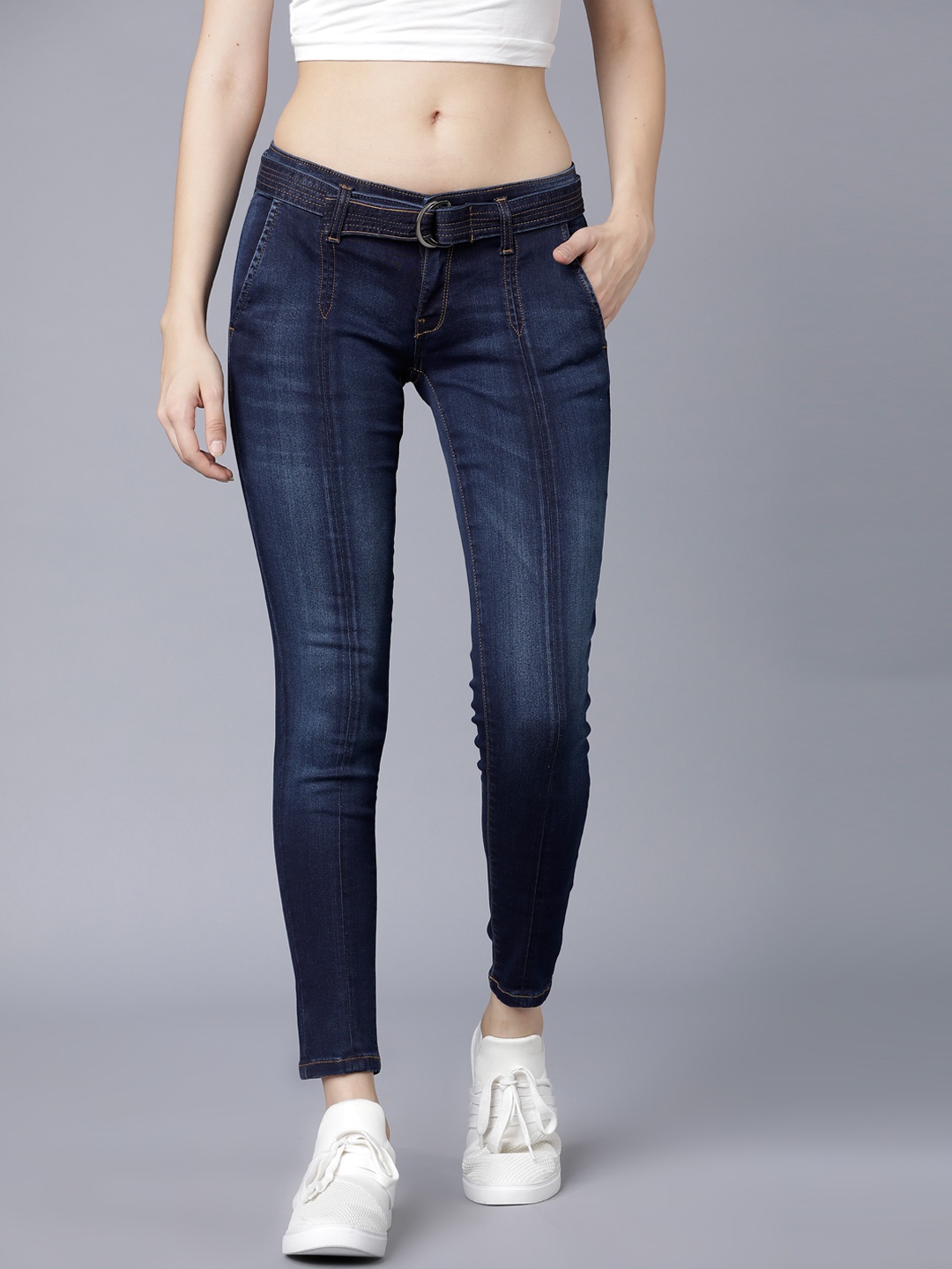 

Tokyo Talkies Women Blue Skinny Fit Mid-Rise Clean Look Stretchable Jeans