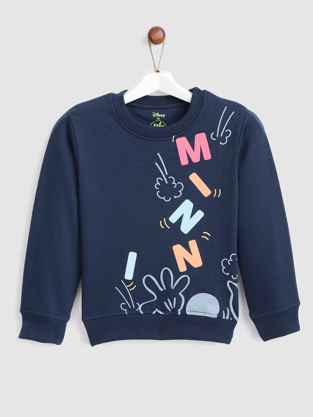 

YK Disney Girls Navy Blue Printed Minnie Sweatshirt