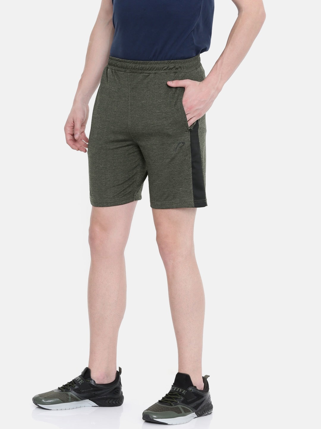 

Proline Active Men Olive Green Solid Regular Fit Sports Shorts