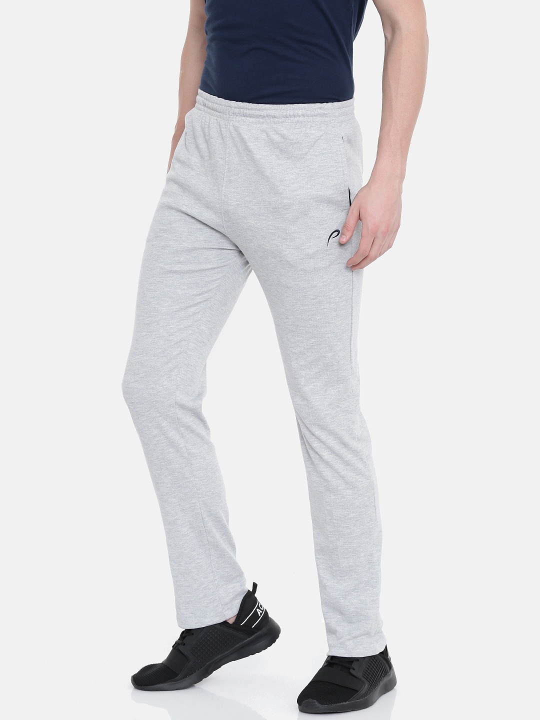 

Proline Active Men Grey Melange Classic Regular Fit Solid Track Pants