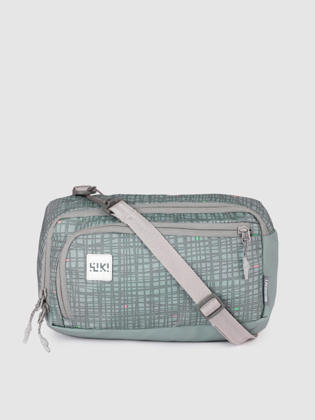 

Wildcraft Unisex Grey Textured Wristlet M Plus Messenger Bag