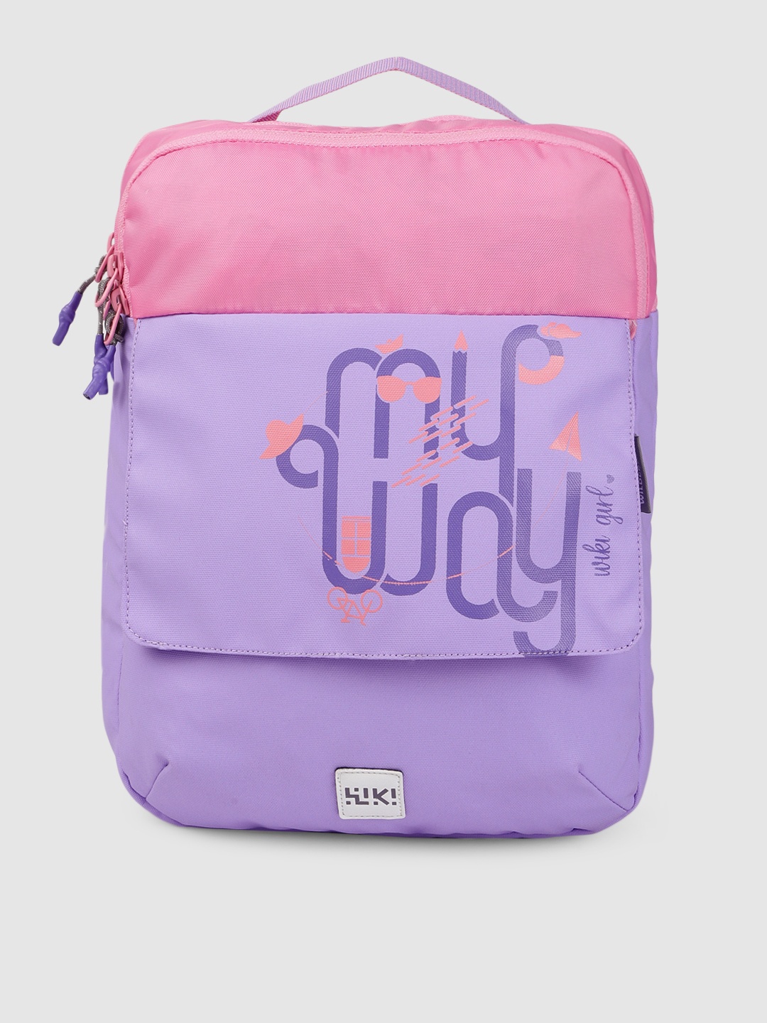 

Wildcraft Unisex Purple & Pink Graphic Backpack cum Sling Bag