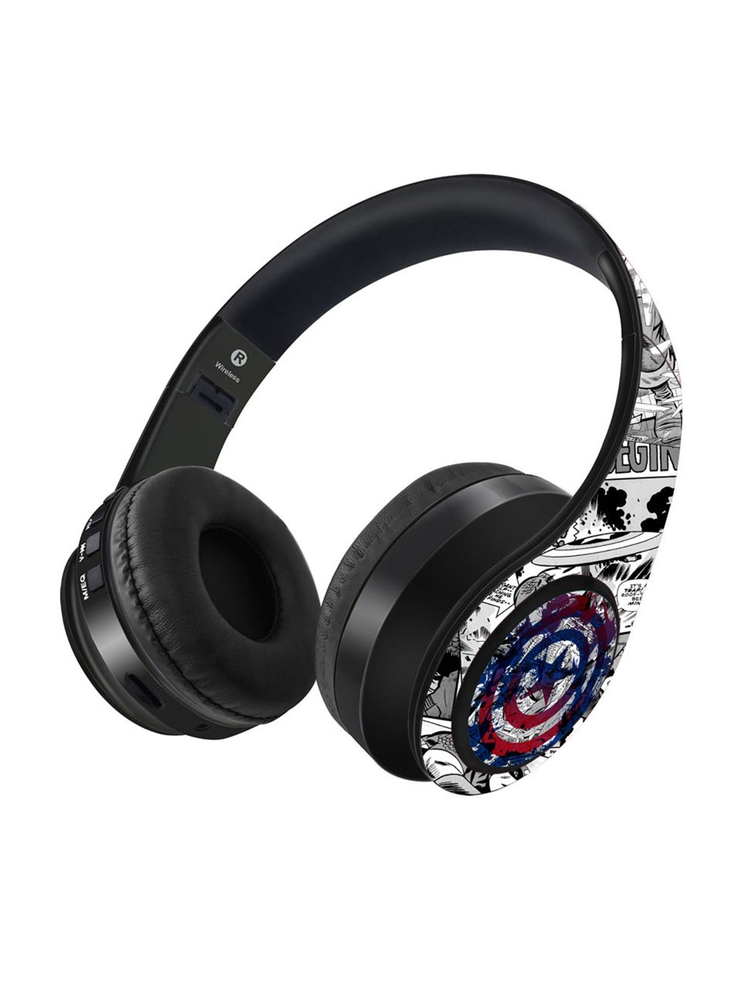 

Kook N Keech Unisex Off-White & Black Splash Out Shield Printed Wireless Headphones