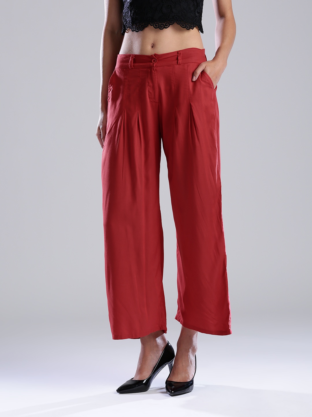 

W Red Palazzo Trousers