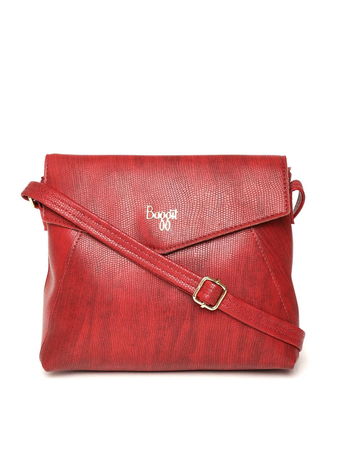 

Baggit Red Croc Textured Sling Bag