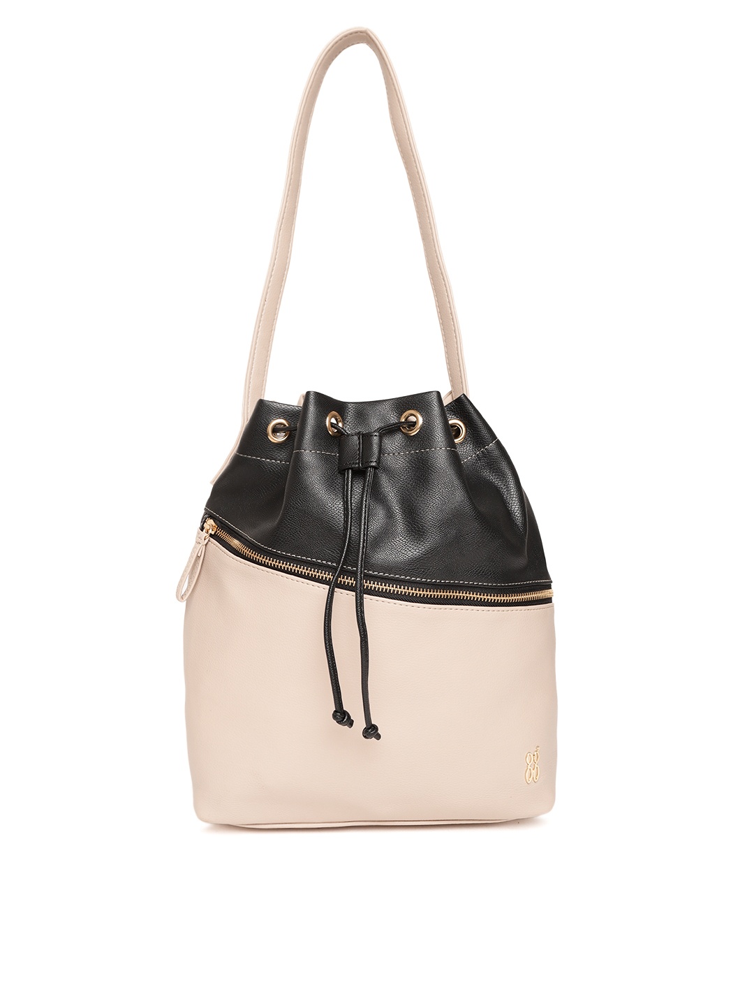 

Baggit Beige & Black Colourblocked Shoulder Bag
