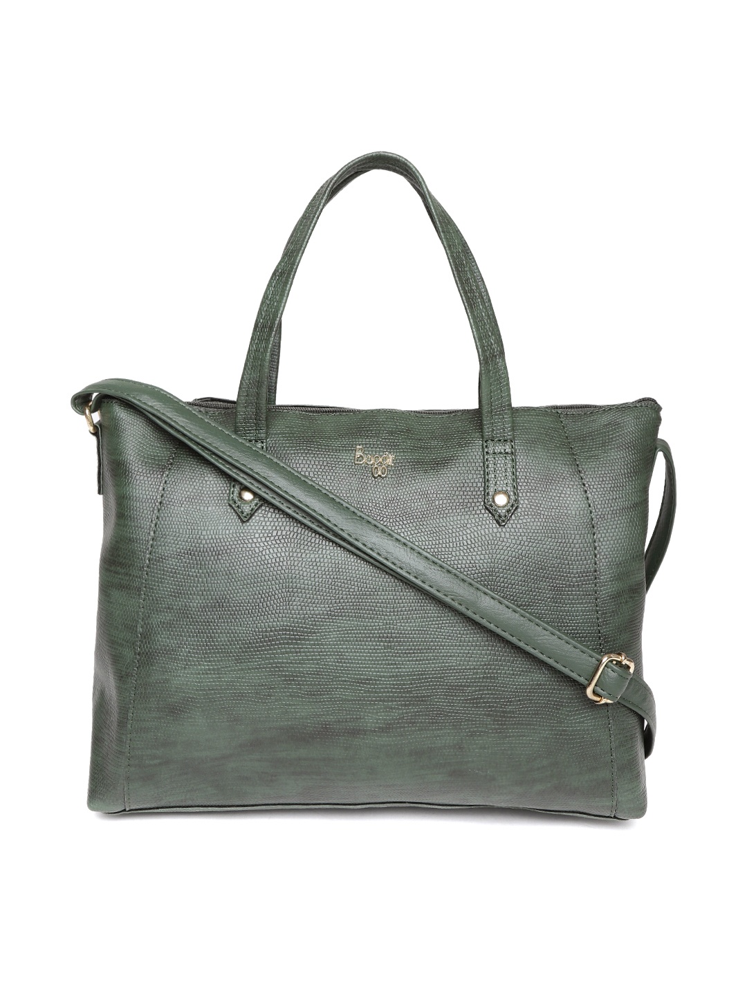 

Baggit Women Green Solid Handheld Bag