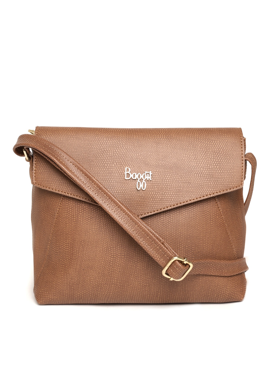 

Baggit Brown Croc Textured Sling Bag