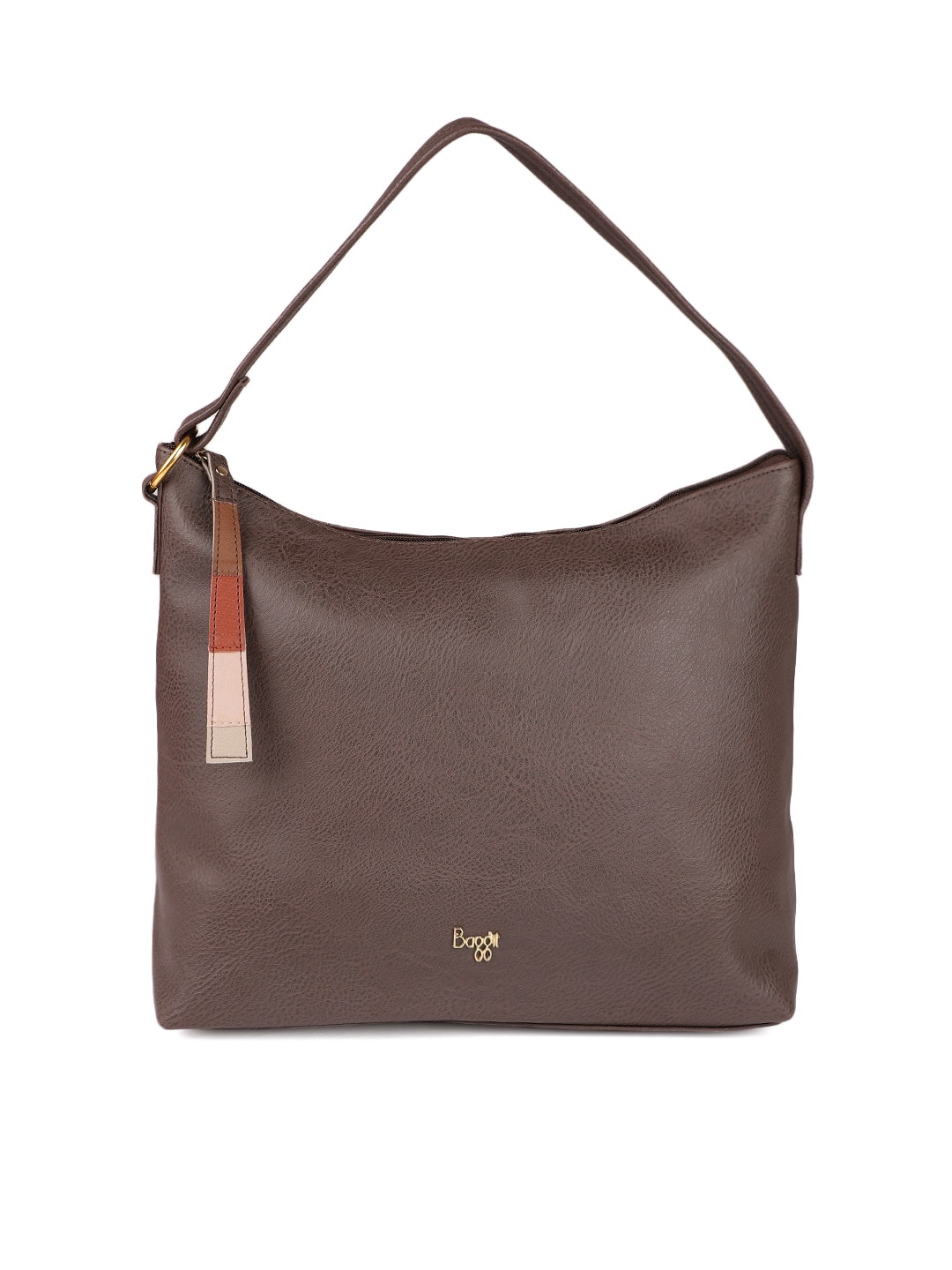 

Baggit Brown Solid Hobo Bag