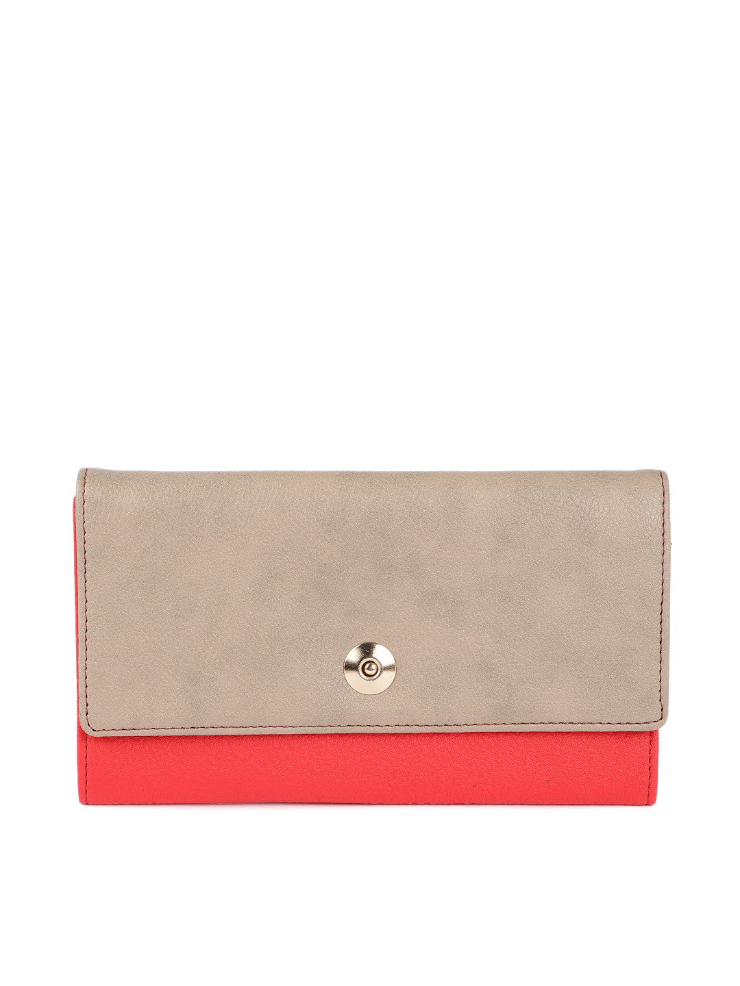 

Baggit Women Brown & Red Textured Two Fold Wallet