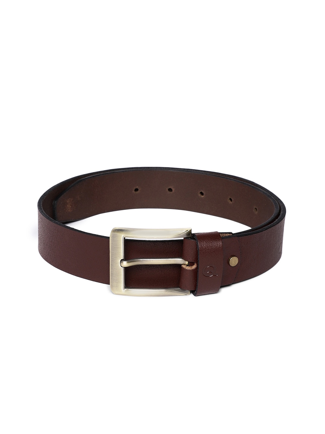 

EVOQ Men Tan Brown Leather Solid Belt