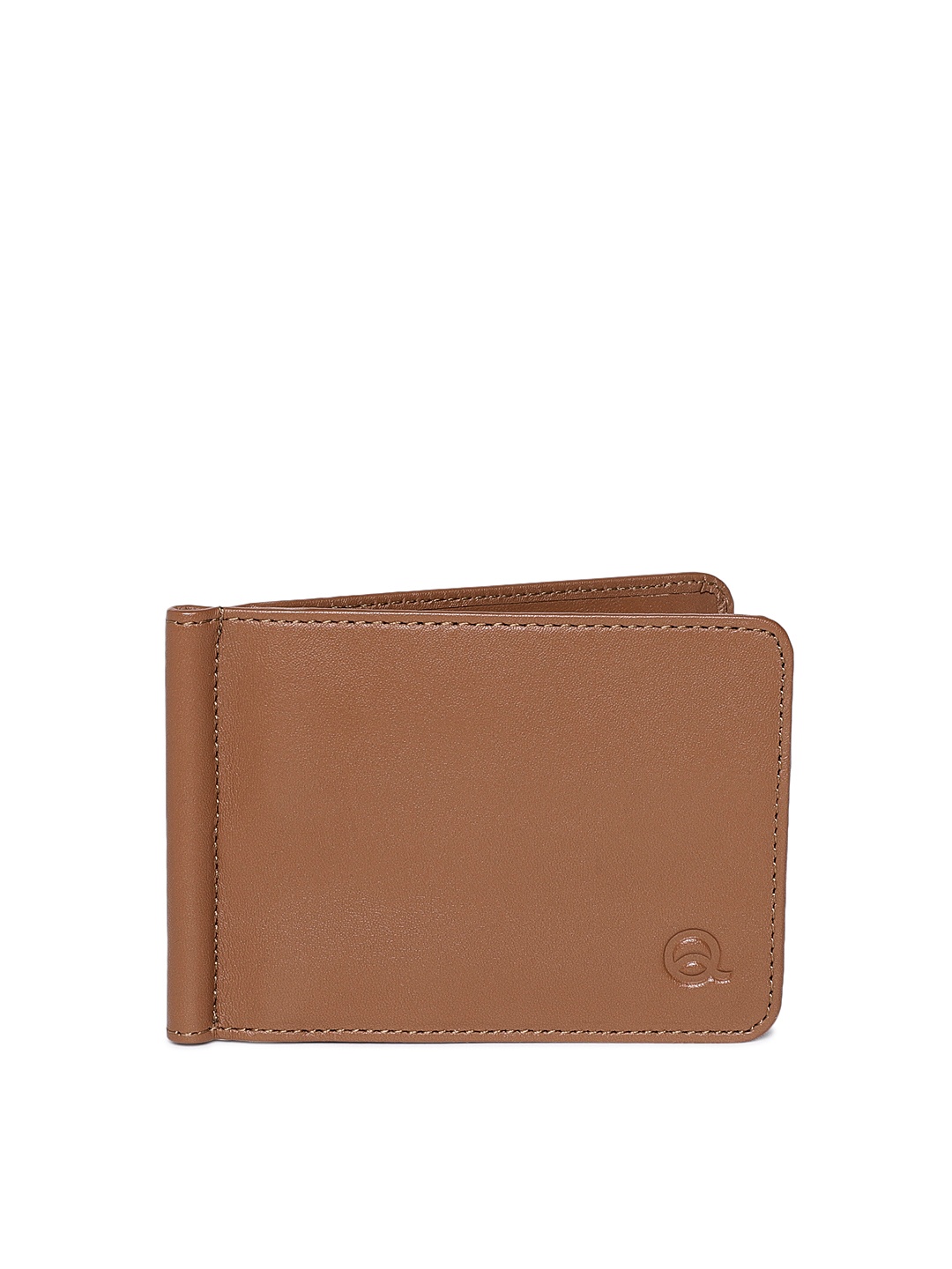 

EVOQ Men Brown Solid Genuine Leather Card Holder