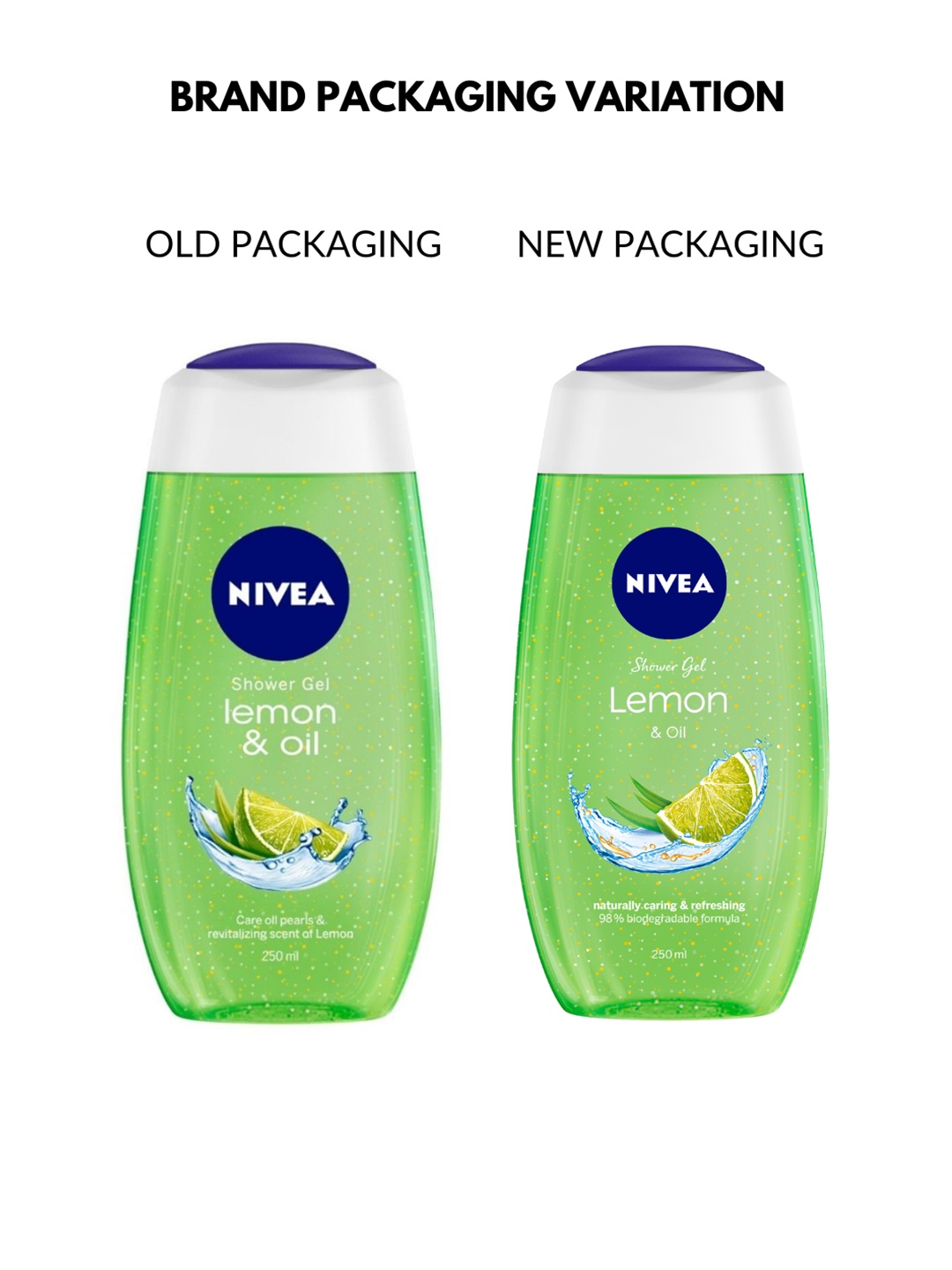 

Nivea Women Pack of 3 Lemon & Oil Shower Gels 250 ml each, Green