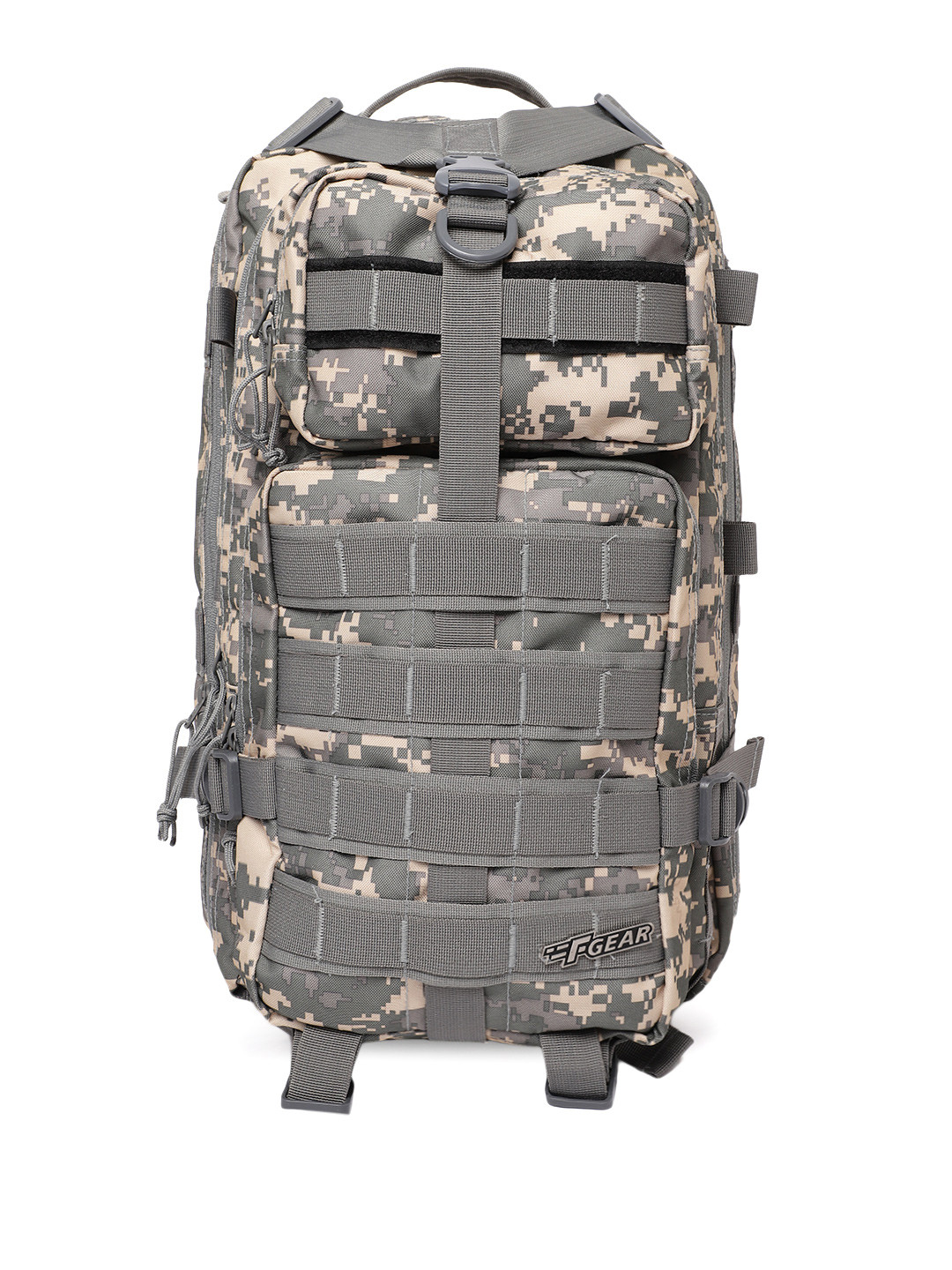 

F Gear Unisex Green & Yellow Military Tactical Marpat ACV Digital Graphic Printed Backpack