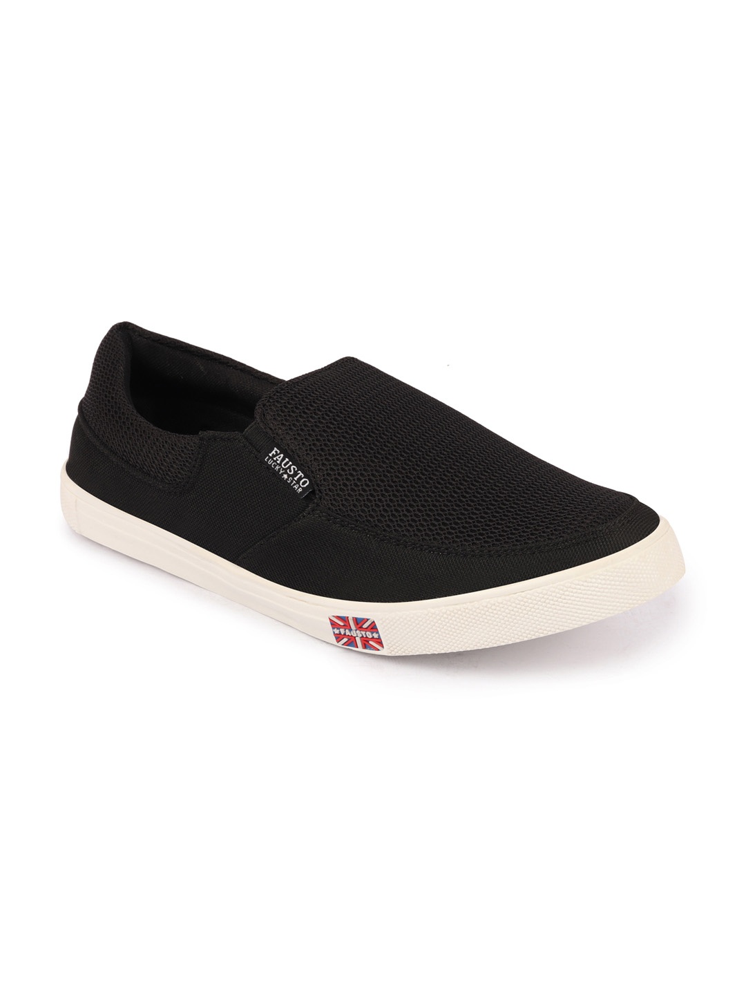 

FAUSTO Men Black Slip-On Sneakers