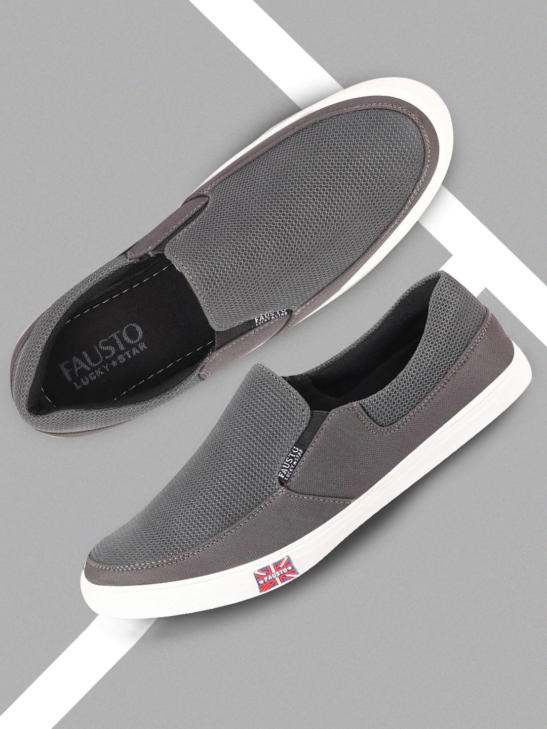 

FAUSTO Men Black Slip-On Sneakers