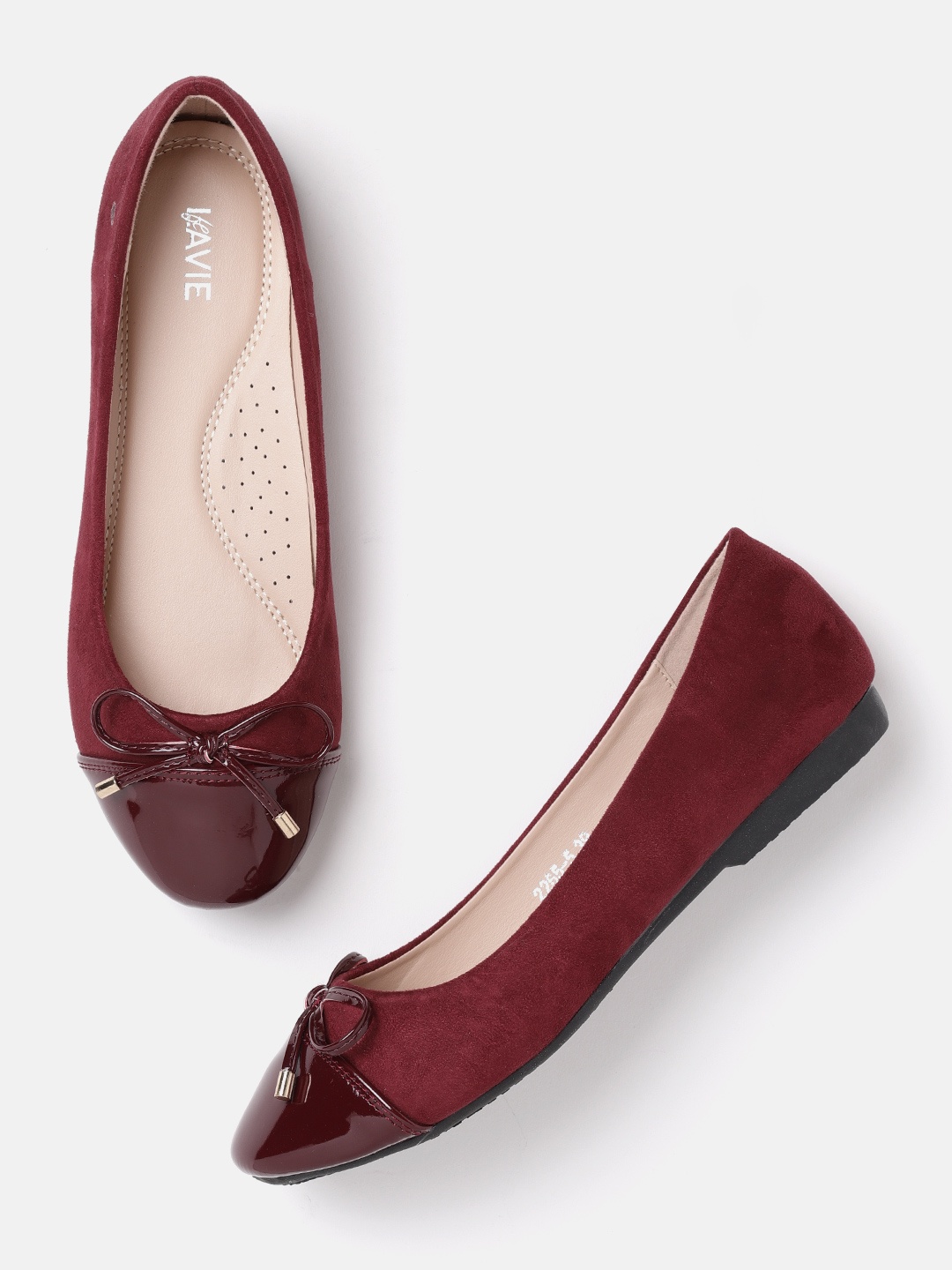 

Lavie Women Maroon Solid Ballerinas