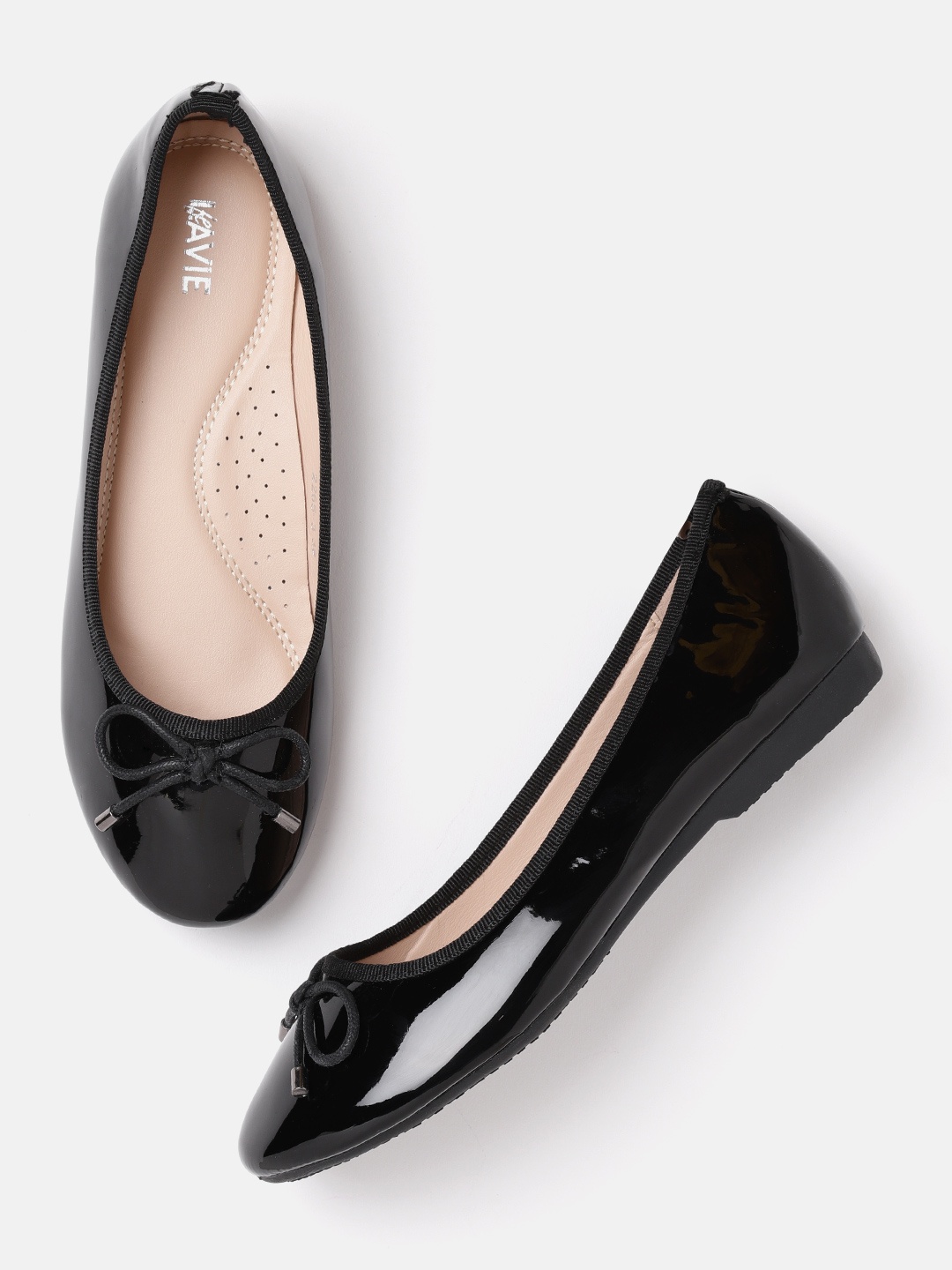 

Lavie Women Black Solid Ballerinas