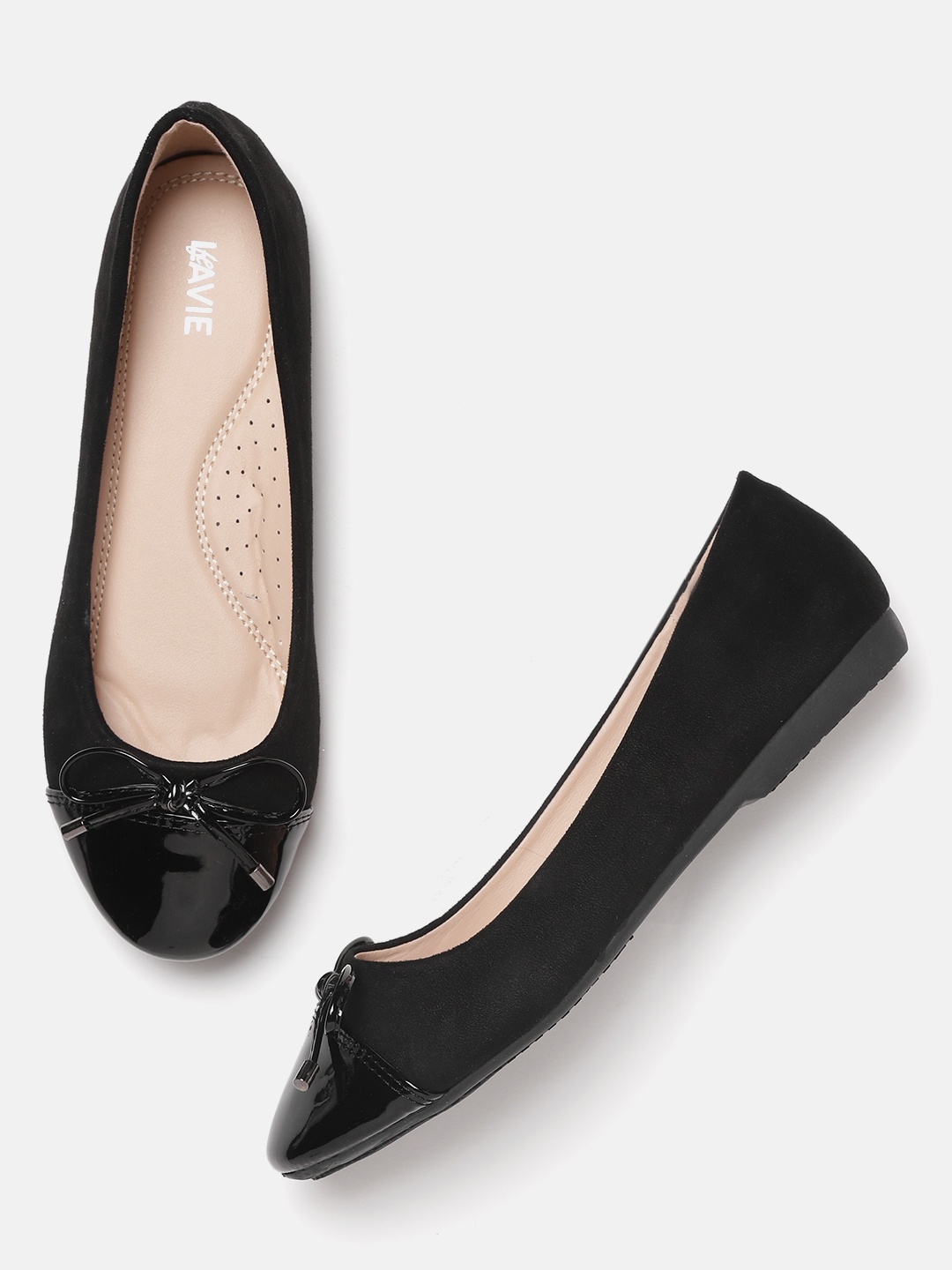 

Lavie Women Black Solid Ballerinas