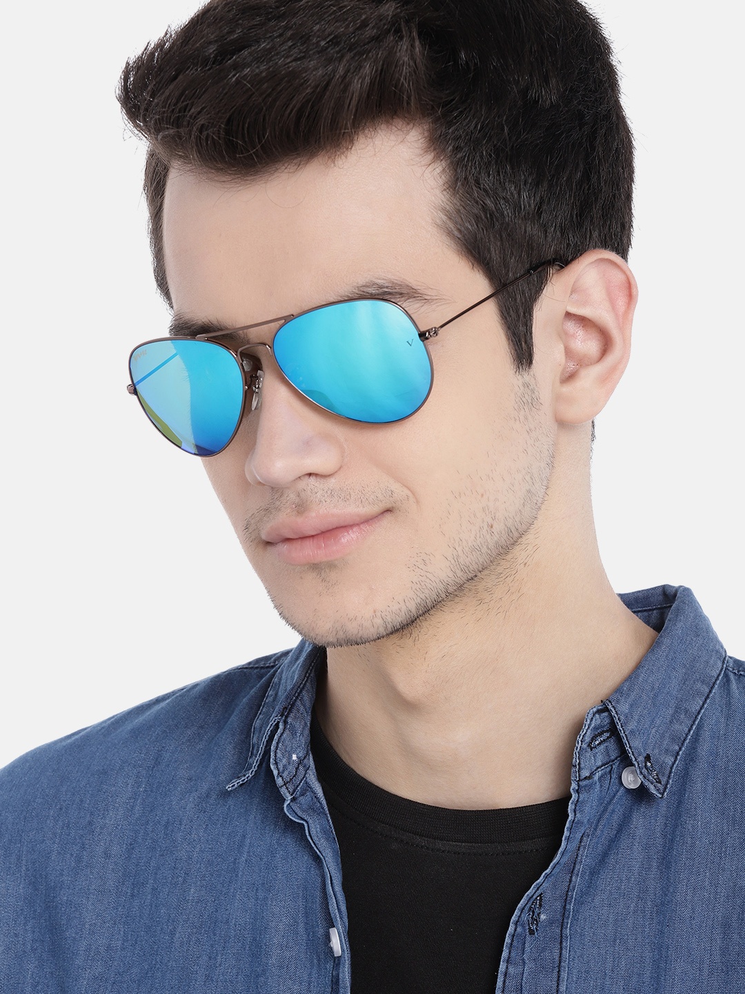 

Voyage Unisex Aviator Sunglasses 3026MG2741, Blue