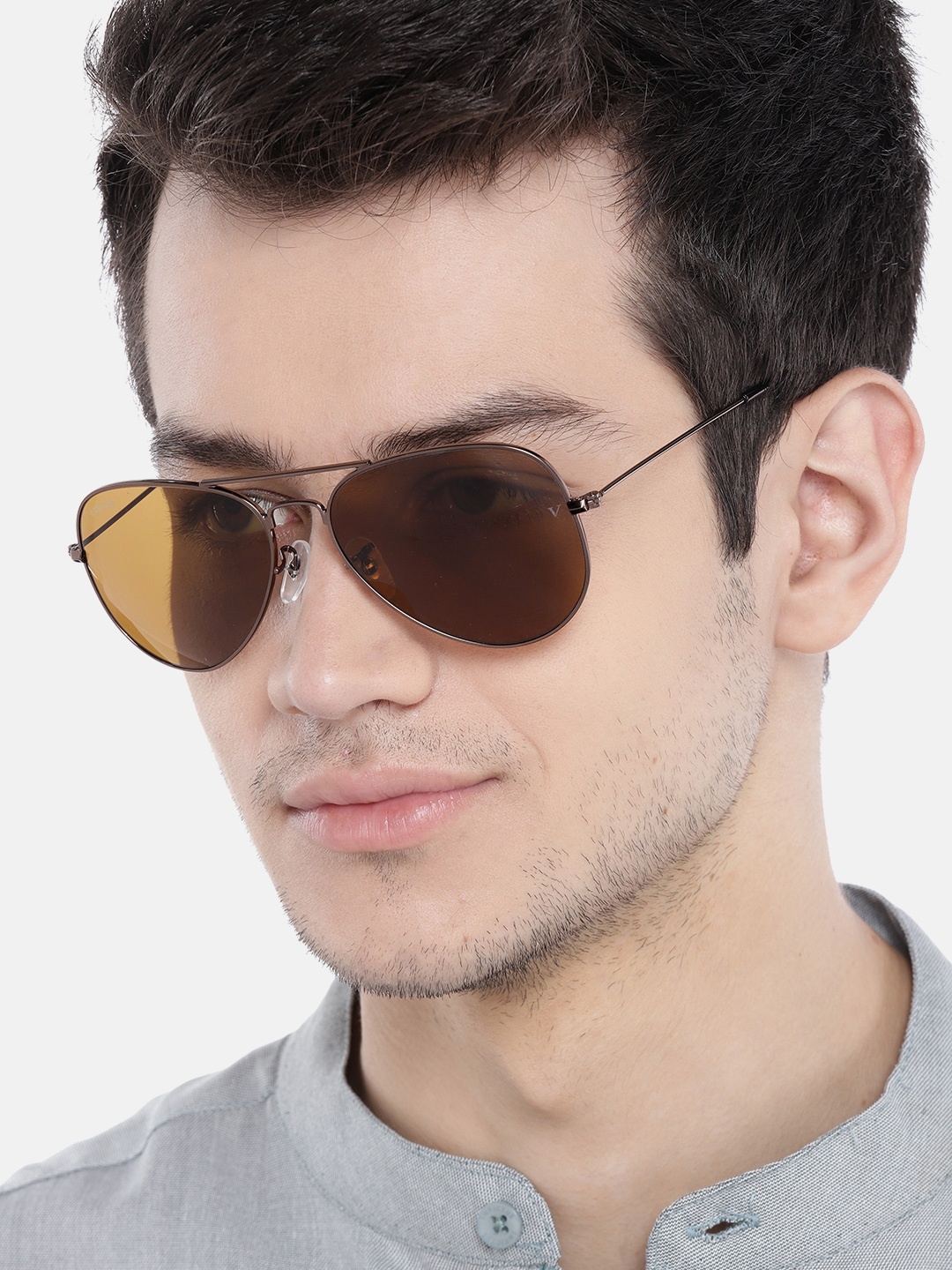 

Voyage Unisex Aviator Sunglasses 3025MG2730, Brown