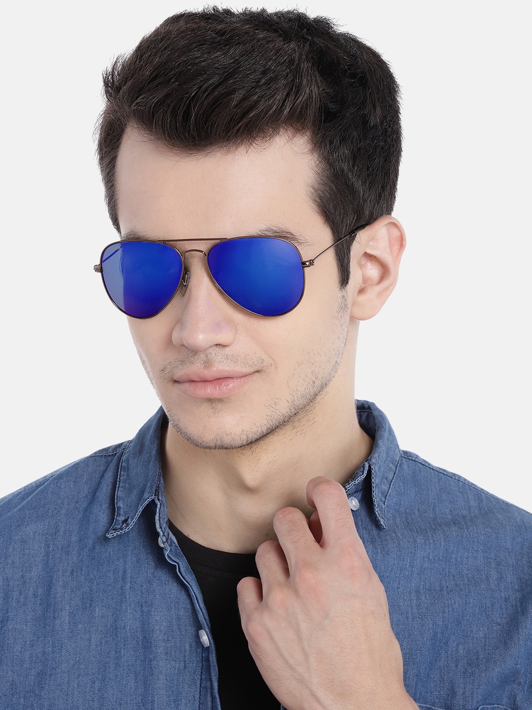 

Voyage Unisex Aviator Sunglasses 3026MG2735, Blue