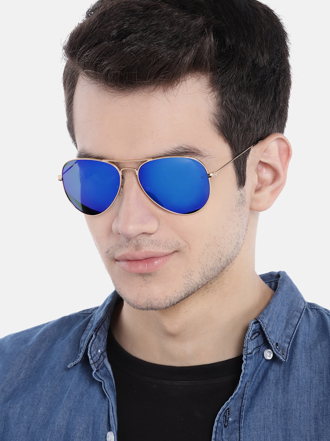 

Voyage Unisex Aviator Sunglasses 3026MG2739, Blue