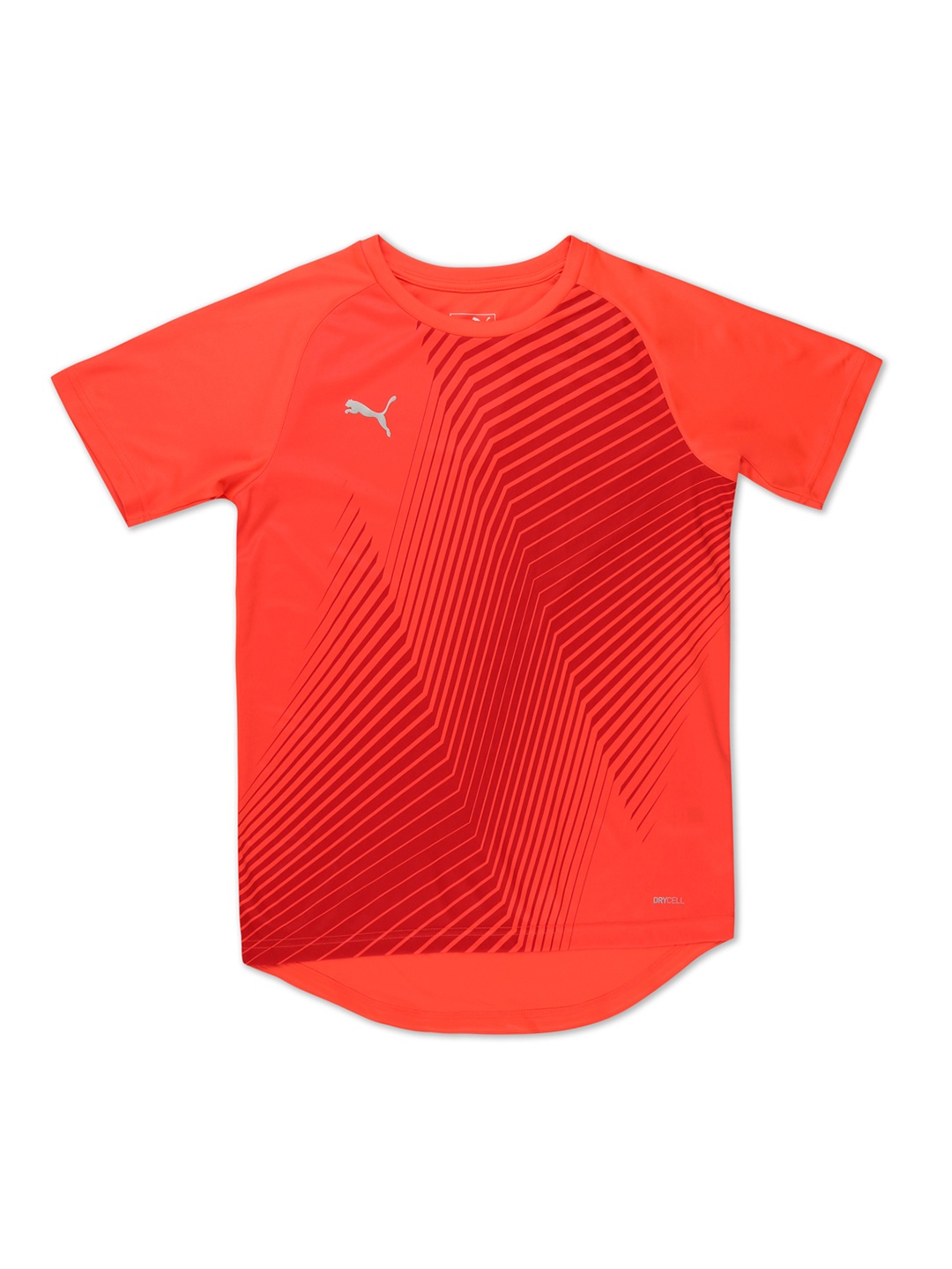 

Puma Boys Red Striped Round Neck ftblNXT Graphic Shirt Core Jr T-shirt