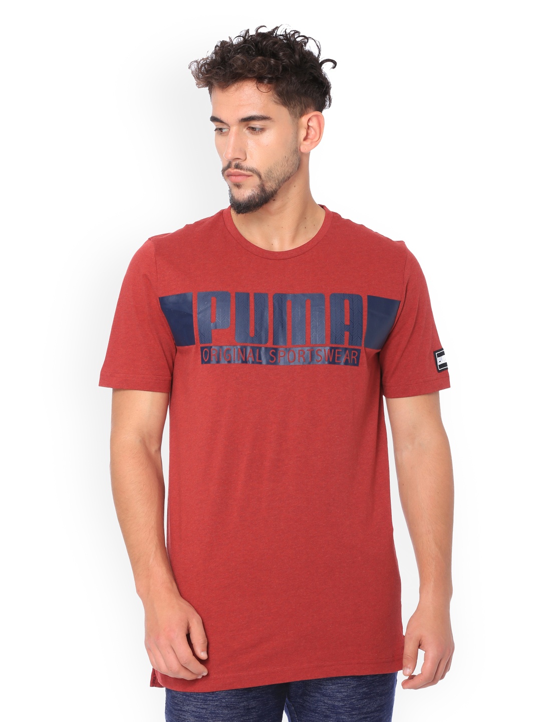 

Puma Men Red Printed Round Neck STYLE Athletics Graphic T-shirt