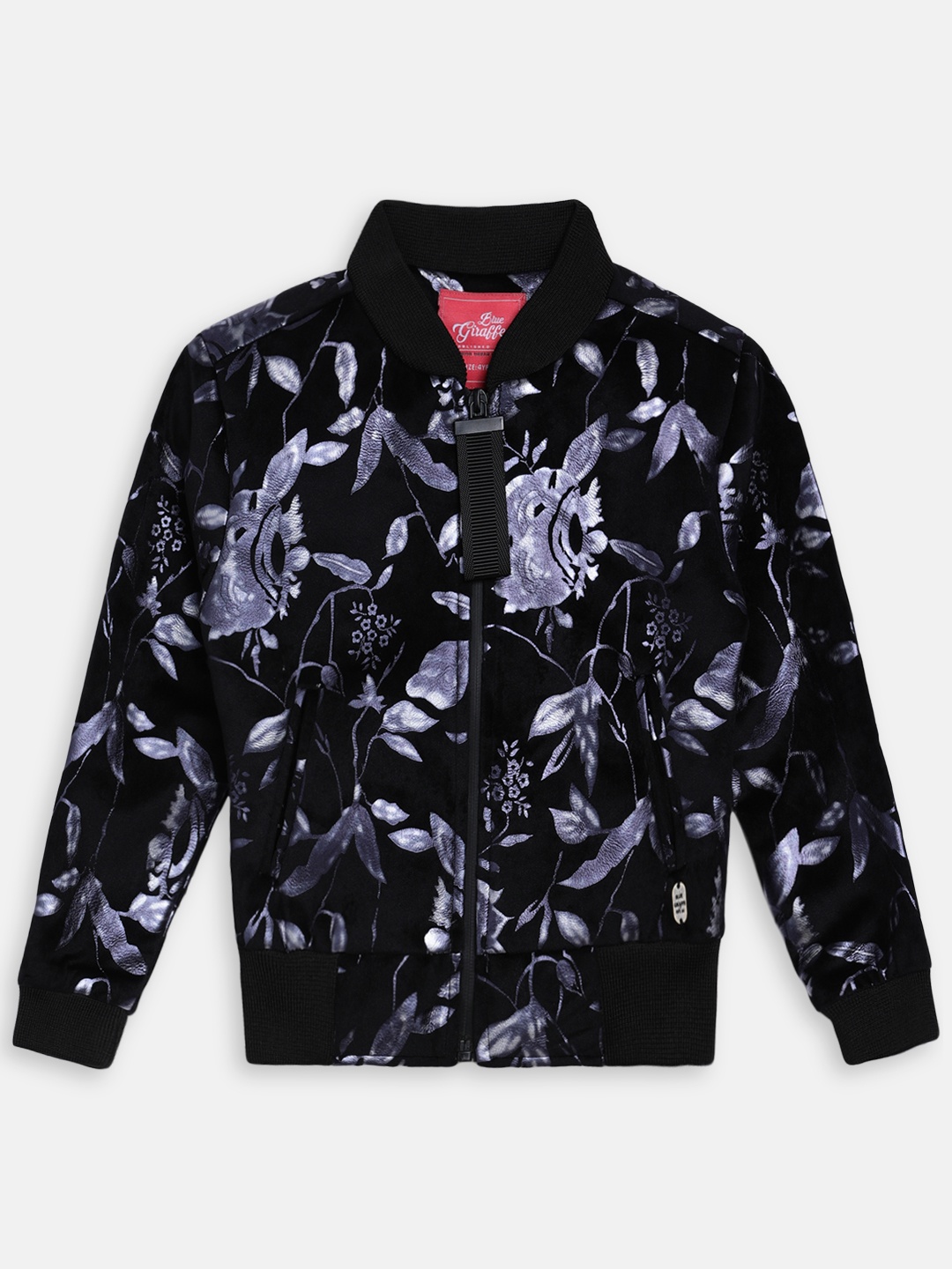 

Blue Giraffe Boys Navy Blue Printed Bomber