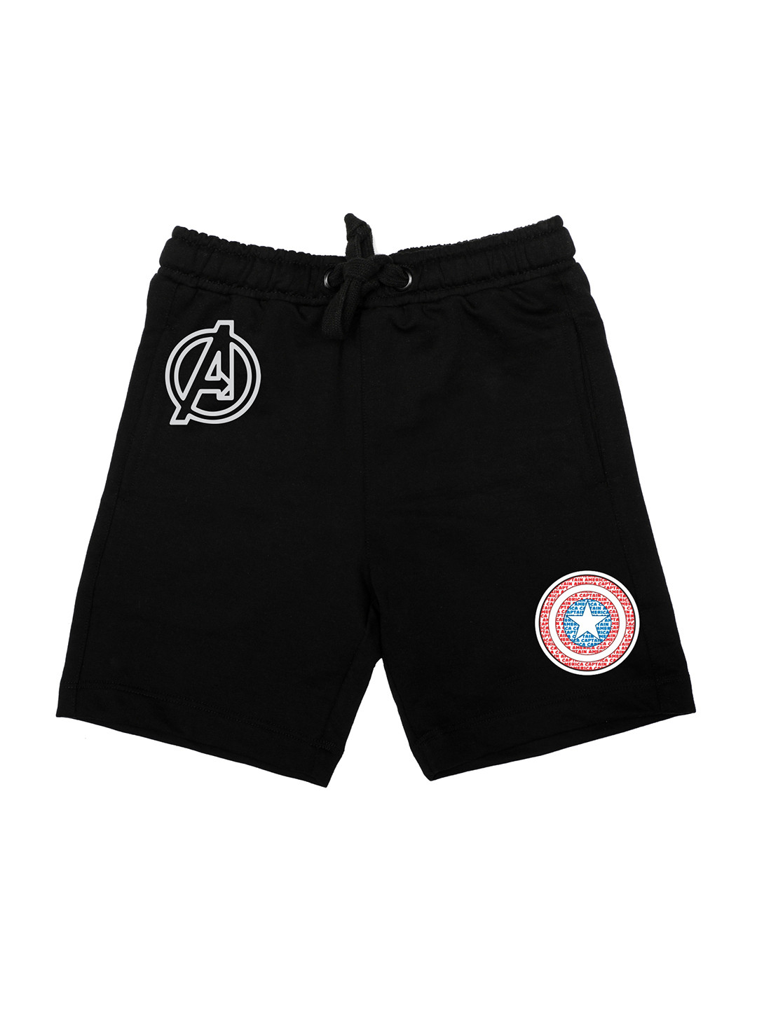 

Marvel by Wear Your Mind Boys Black Captain America Printed Regular Fit Regular Shorts