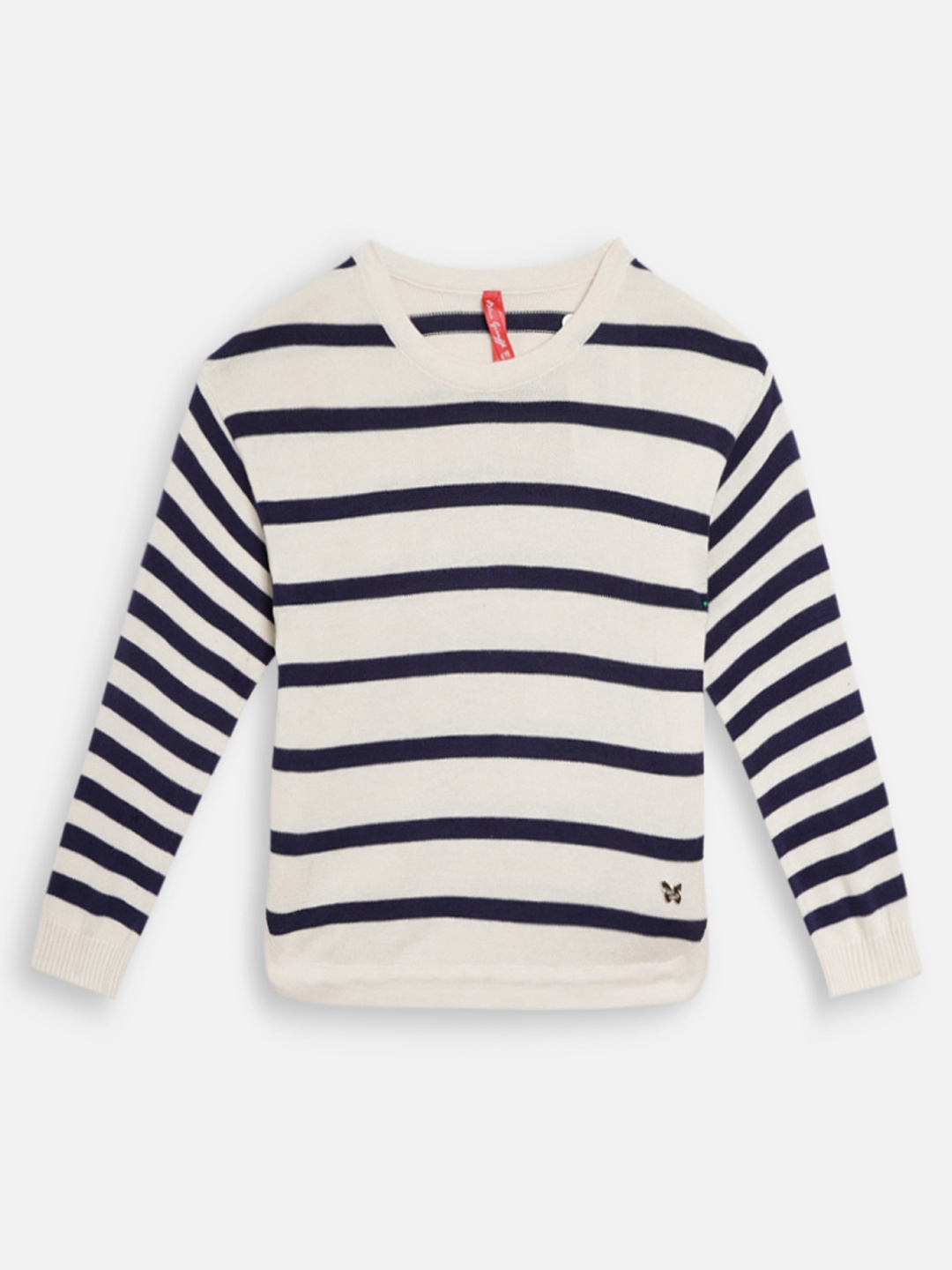 

Blue Giraffe Girls Grey & White Striped Sweater