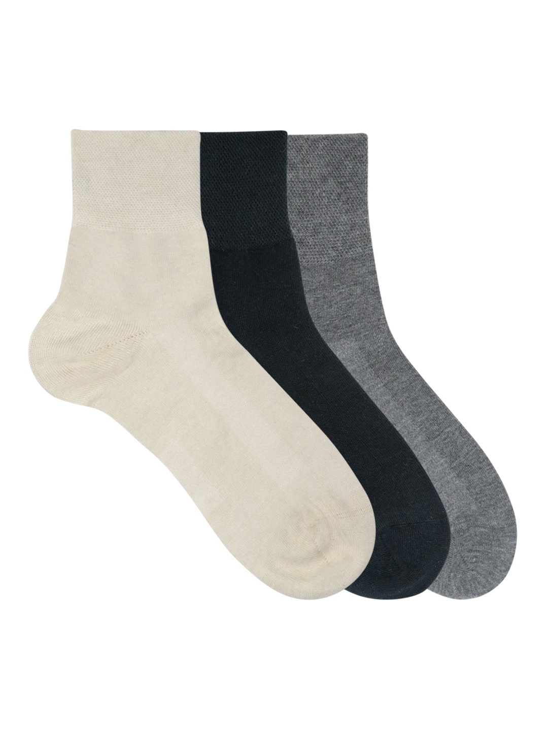 

Mustang Men Pack of 3 Solid Ankle-Length Socks, Multi