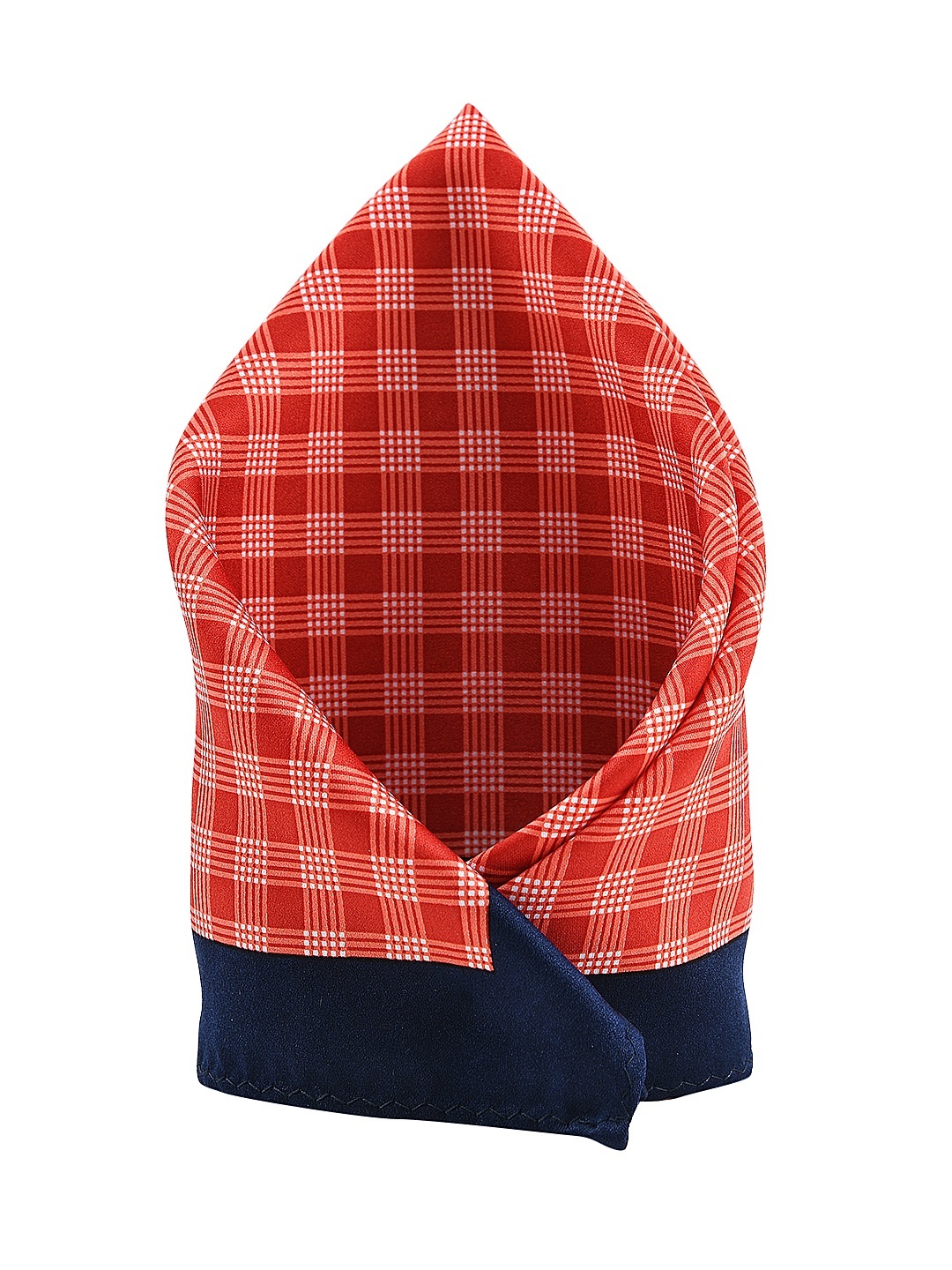 

Tossido Men Red Checked Woven Pocket Square