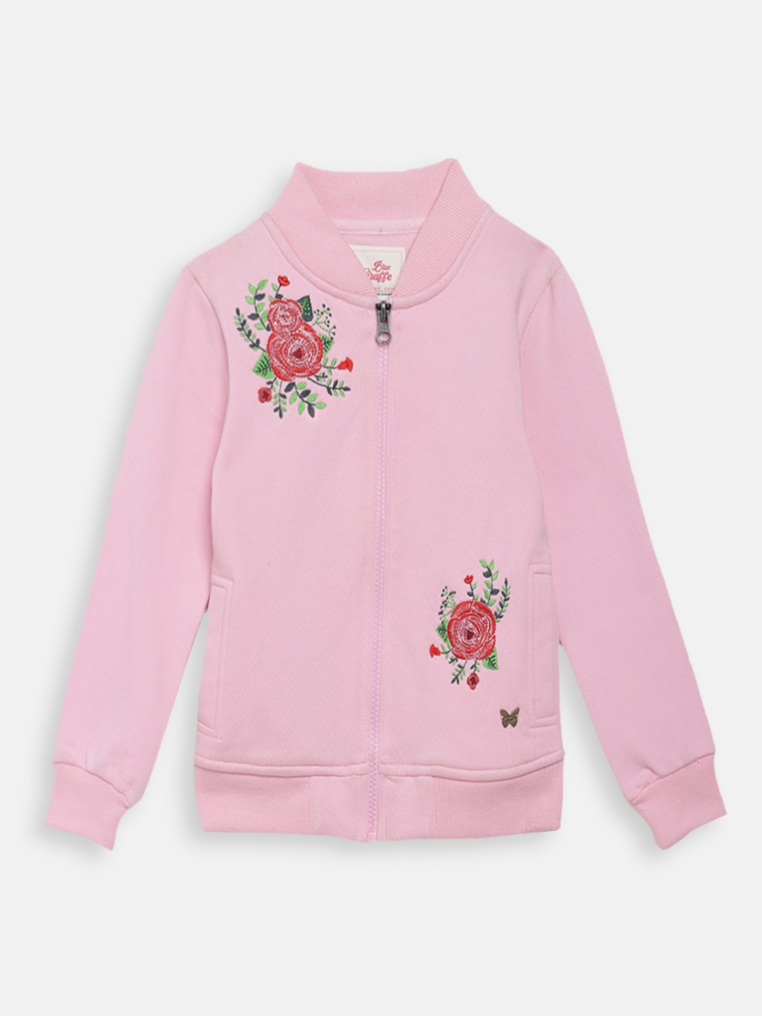 

Blue Giraffe Girls Pink Solid Sweatshirt