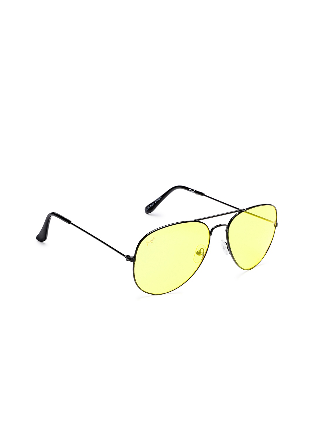 

Floyd Unisex Aviator Sunglasses W123-BLACK YELLOW-BLACK-